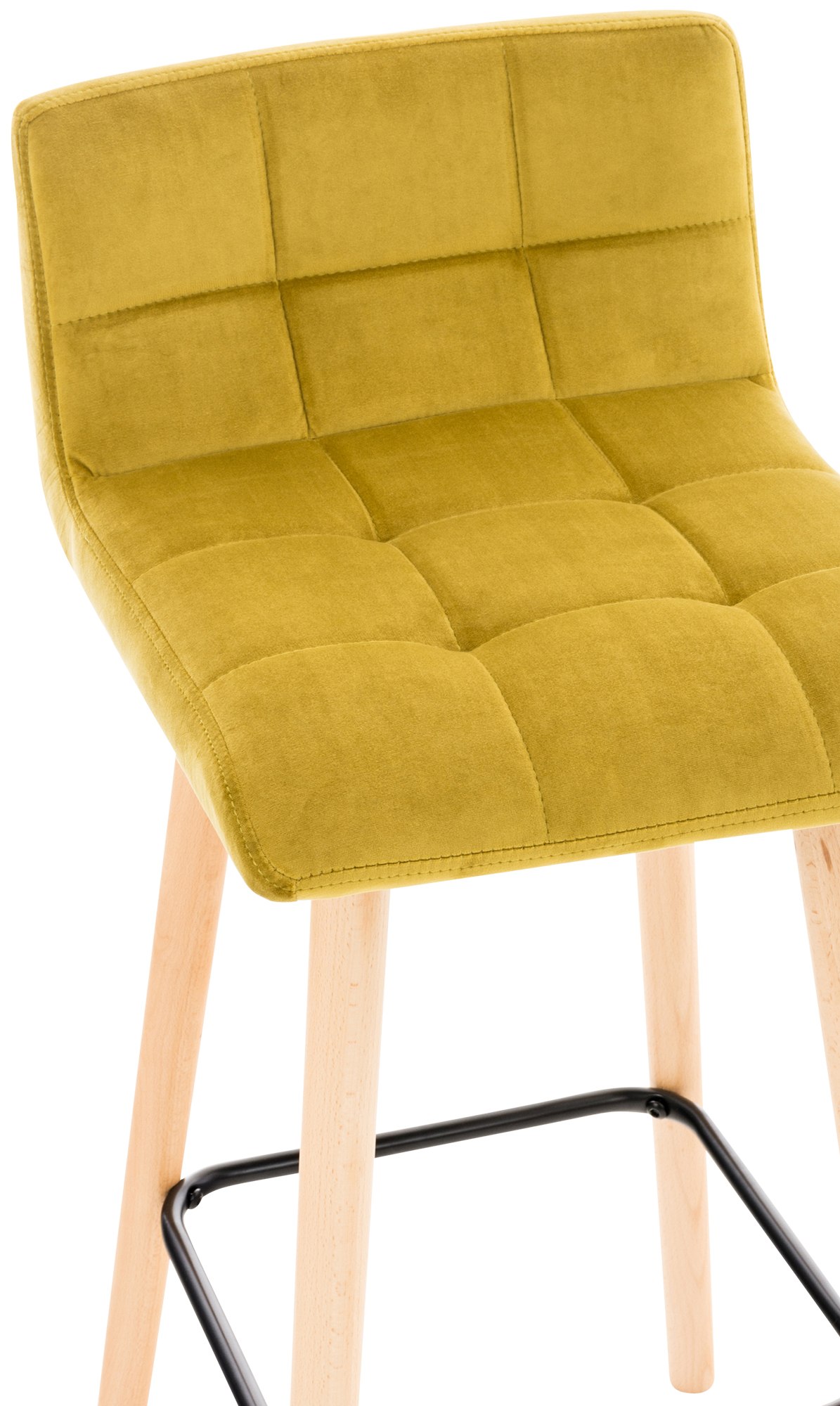 Lot de 2 tabourets de bar Lincoln velours