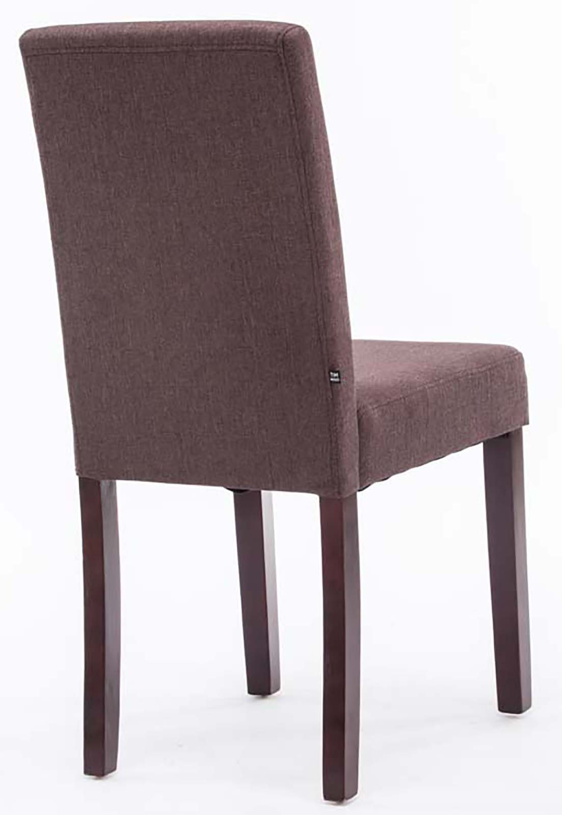 Lot de 4 Chaises de salle à manger Ina Tissu avec pieds en Bois