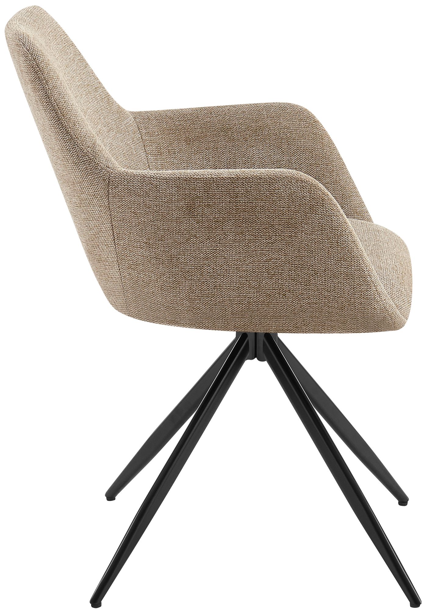 Lot de 2 chaises de salle a manger Olema en tissu