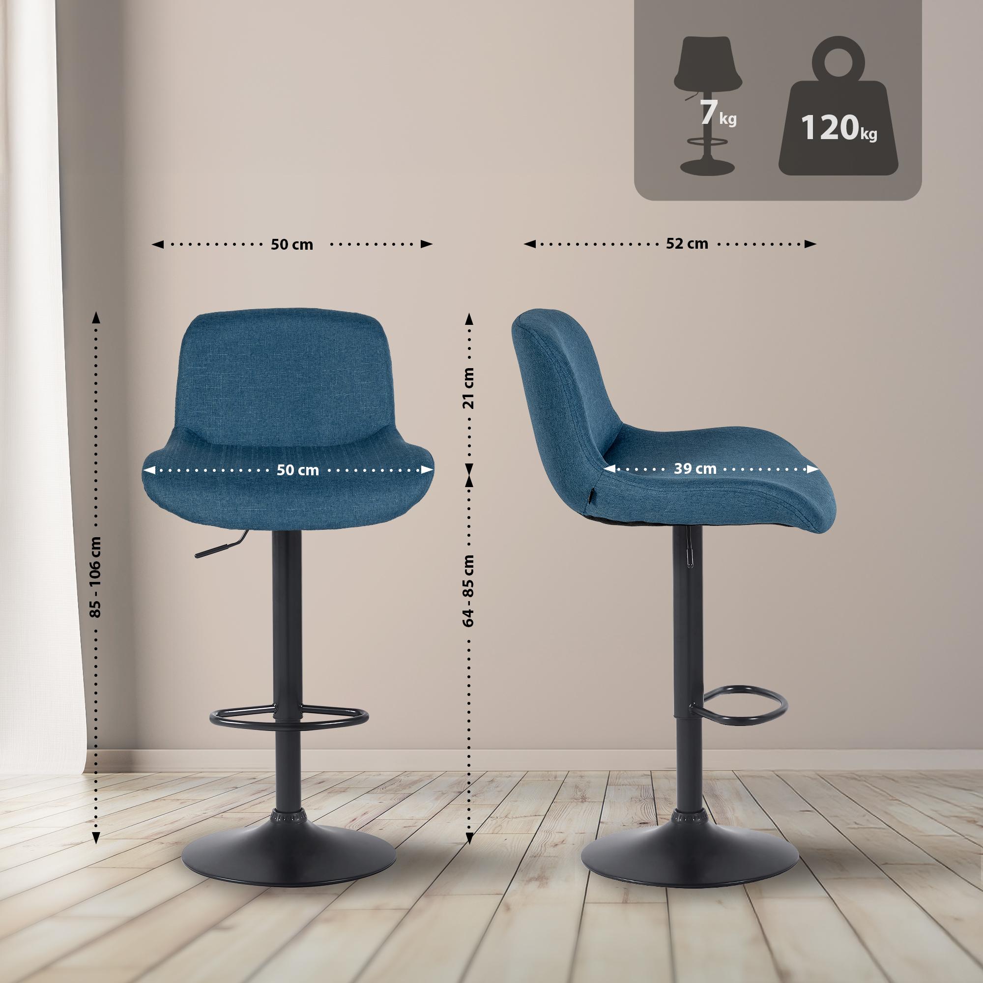 Tabouret de bar Solon noir