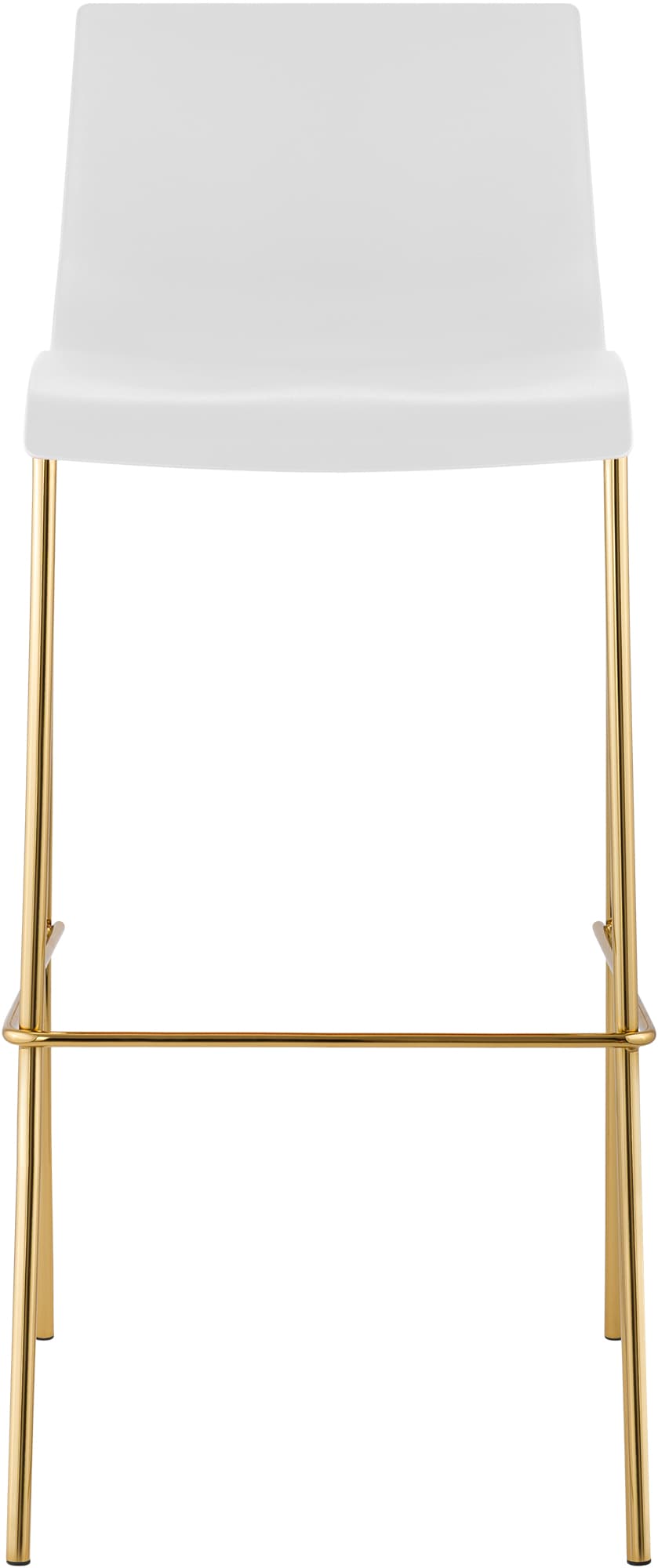 Lot de 2 tabourets de bar Hover, plastique, piètement 4 pieds, doré