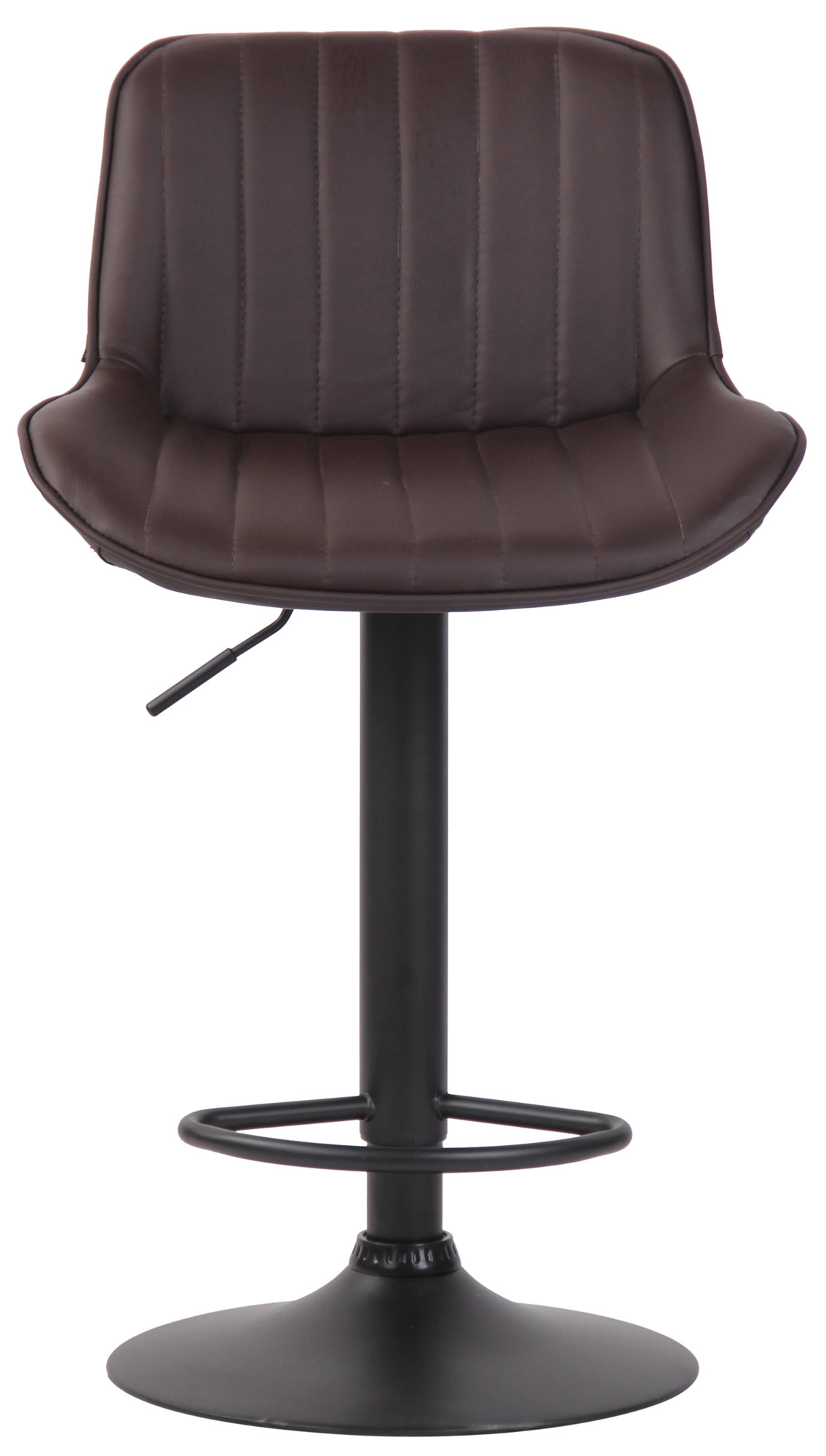 Lot de 2 Tabourets de bar Lentini en Similicuir Pied trompette en Métal