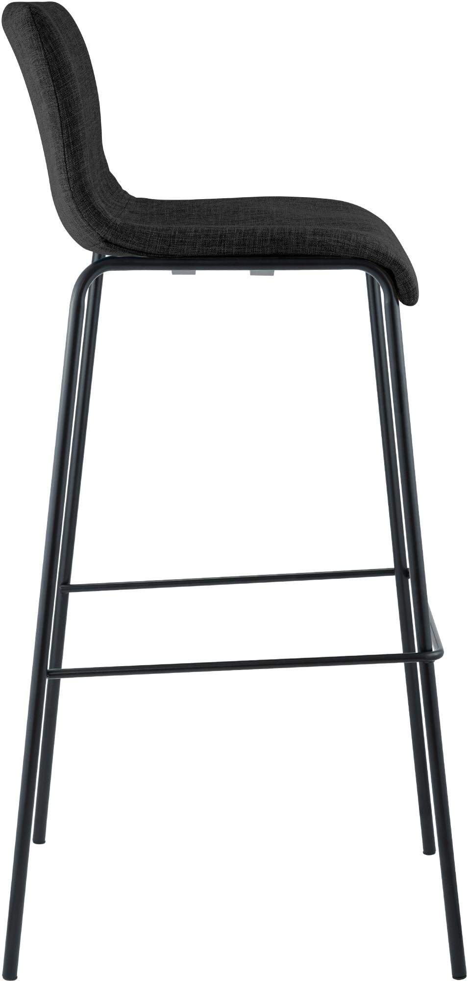 Lot de 2 tabourets de bar Hover en tissu, pieds metalliques