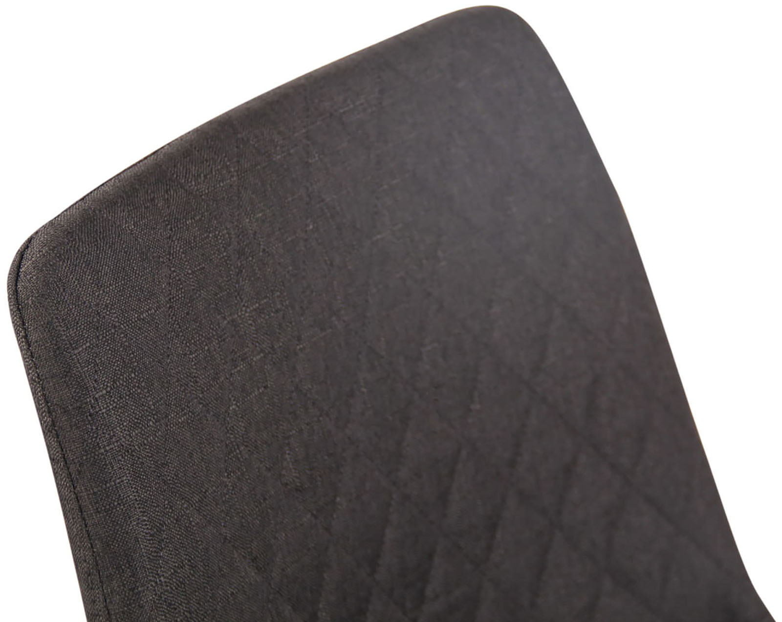 Lot de 4 chaises de salle à manger Telde en tissu avec Piètement en Métal noir mat