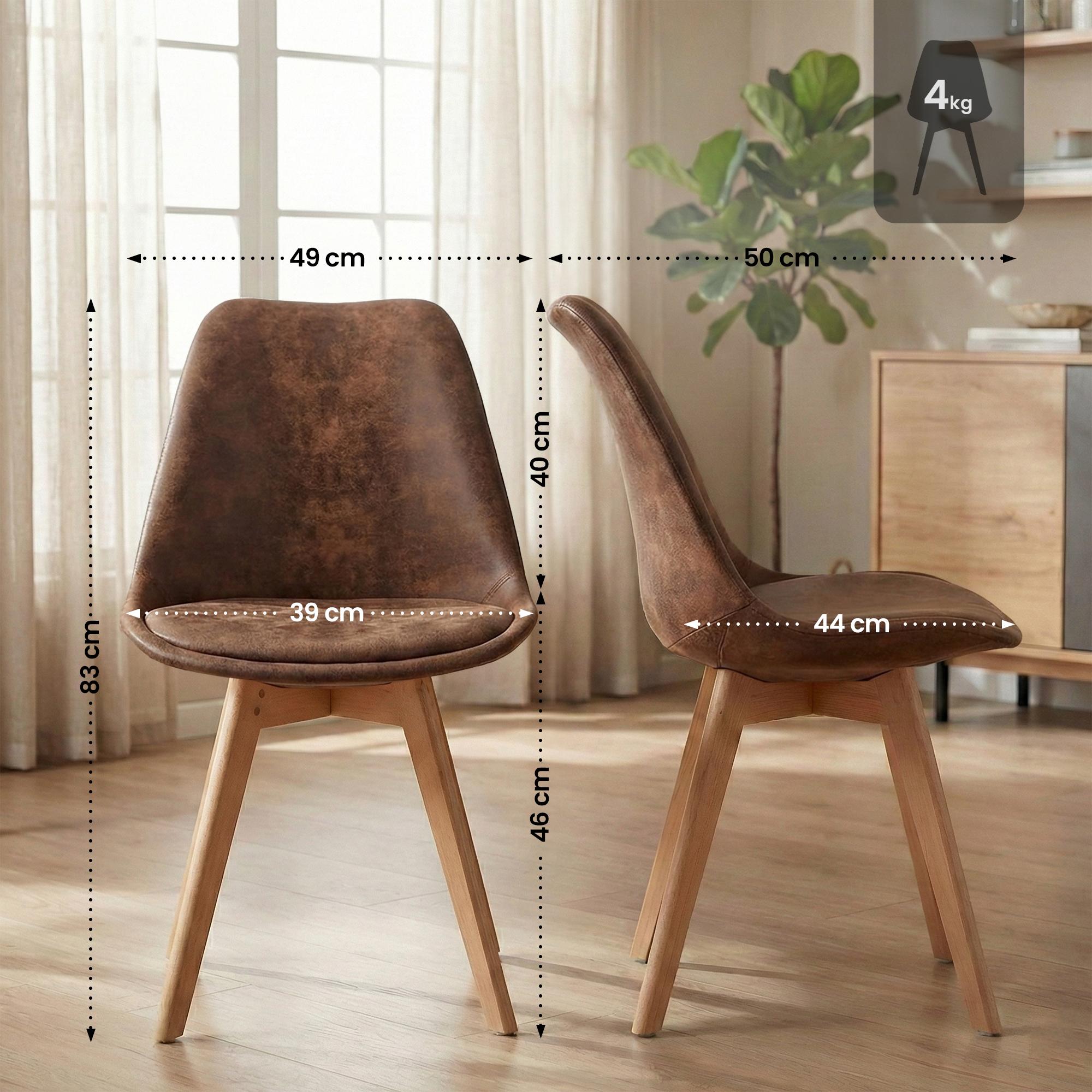 Chaise de salle à manger Linares : design élégant et confortable pour vos repas en famille ou entre amis