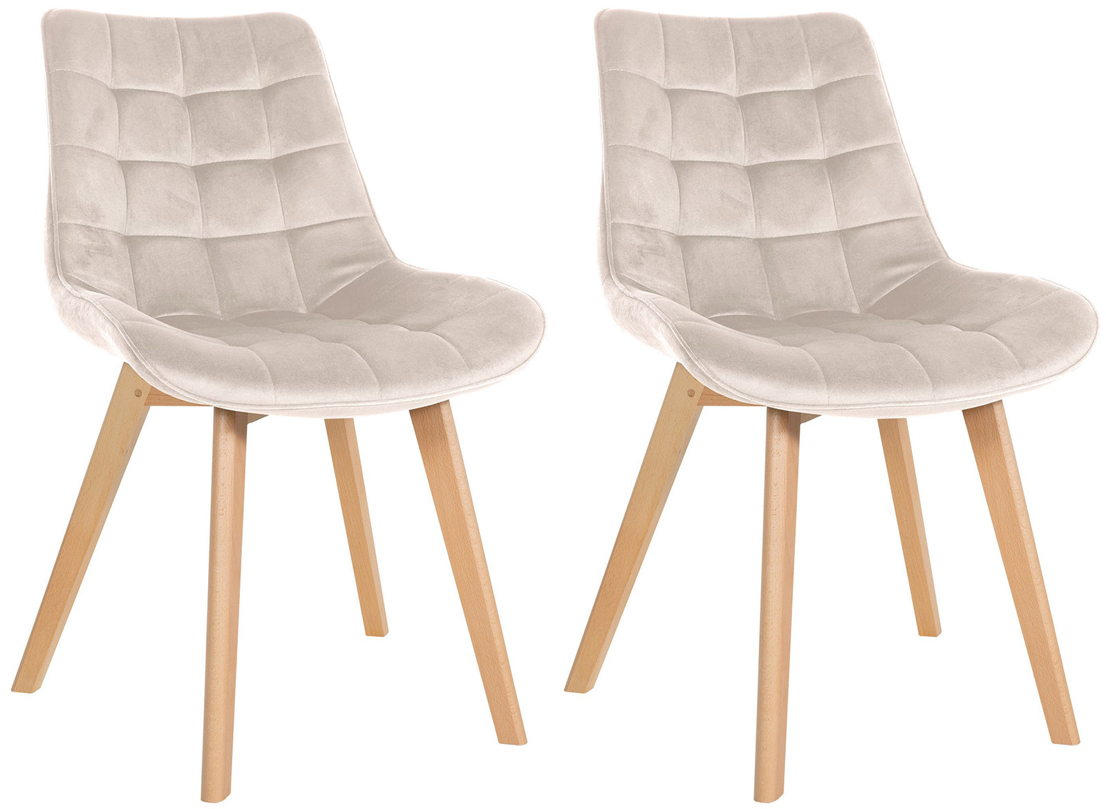 Lot de 2 chaises Brook velours