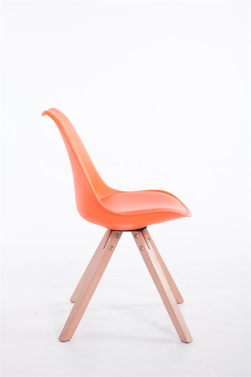 Chaise Toulouse similicuir piétement carré