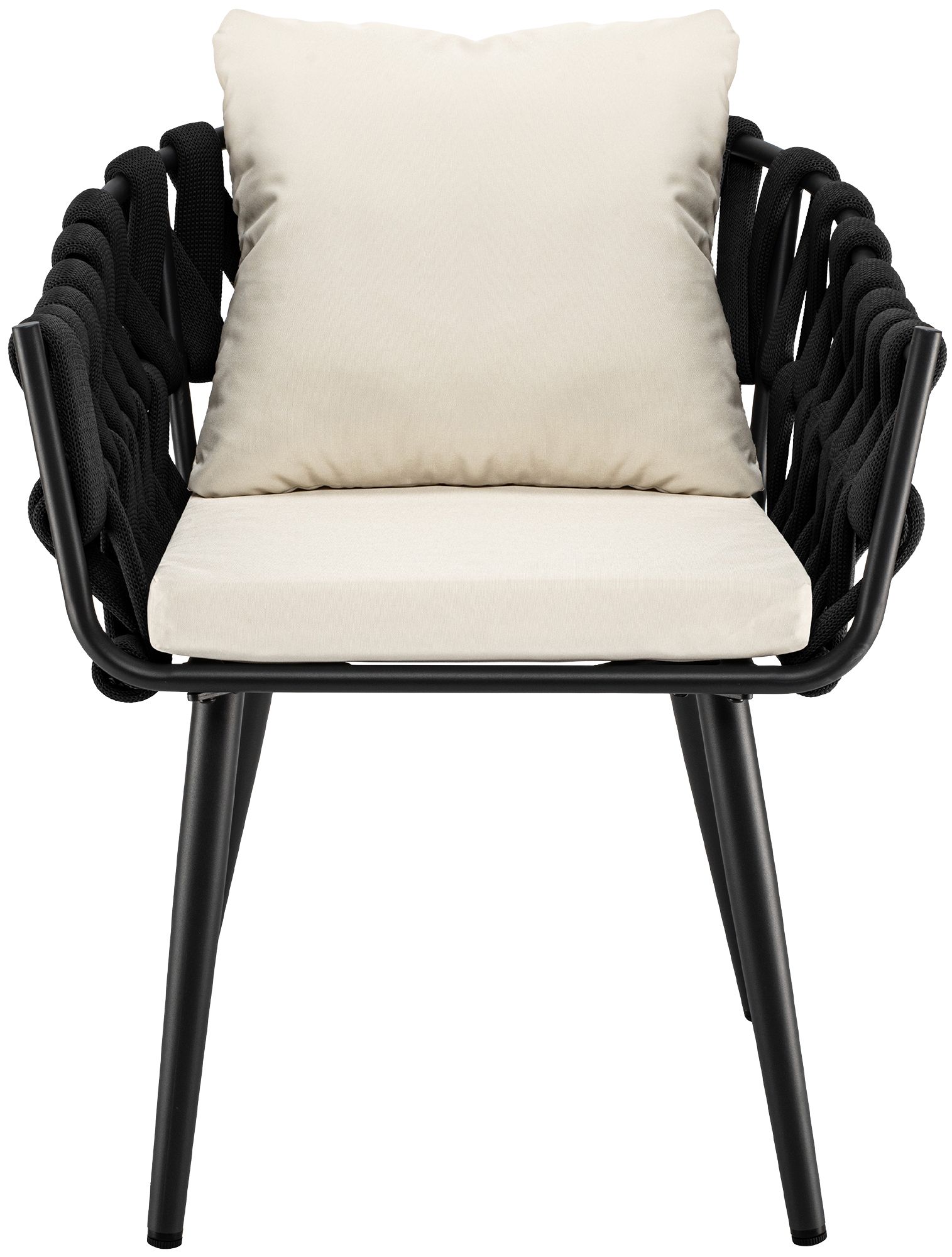 Fauteuil de jardin Naxos anthracite avec coussin d assise