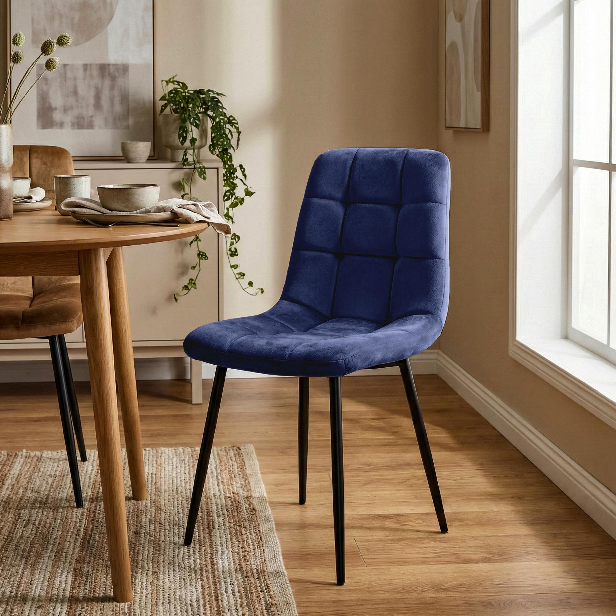 Chaise de salle a manger Antibes en velours
