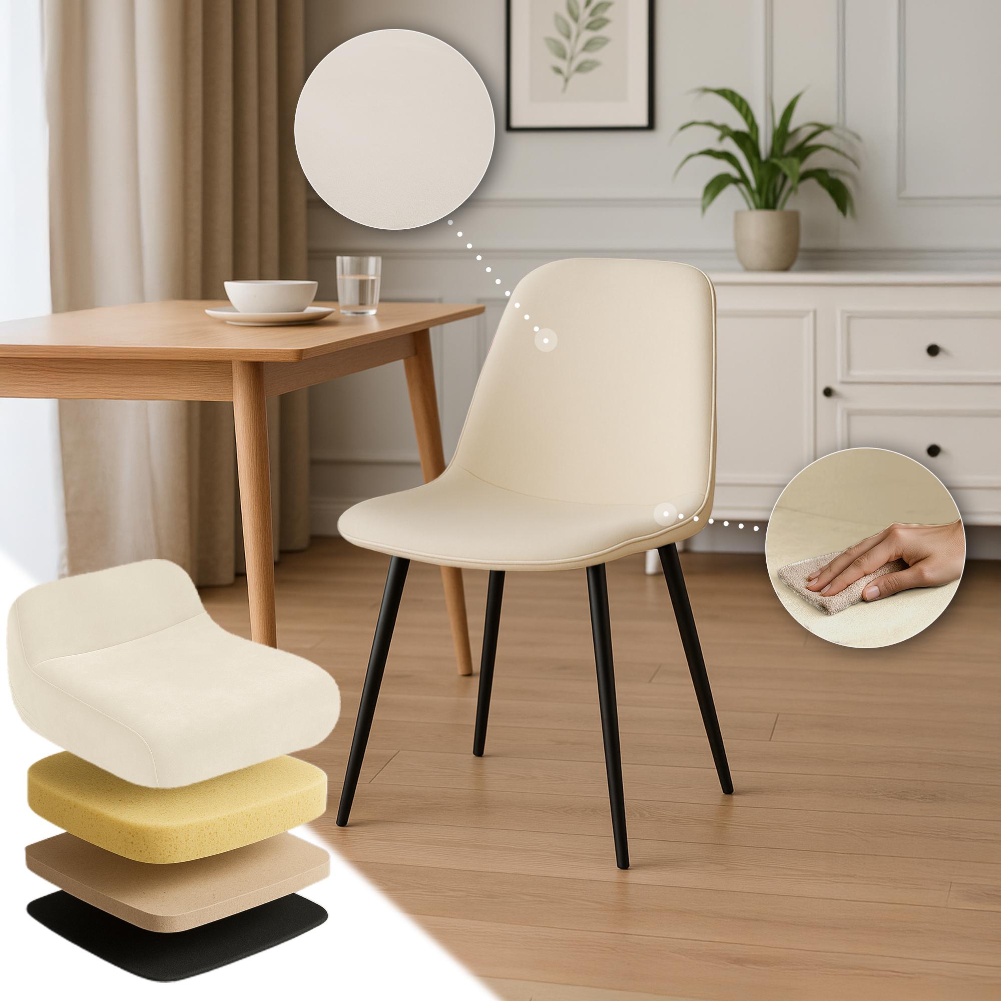 Lot de 2 chaises de salle à manger Maryam