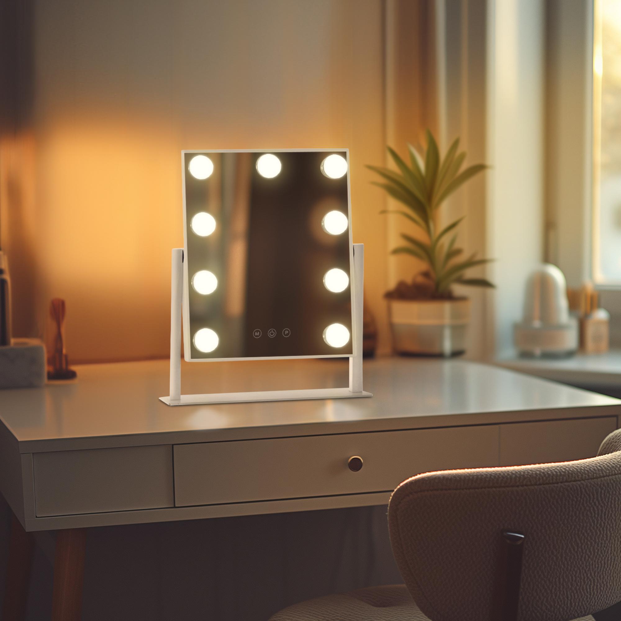 Miroir Led de Maquillage Majuro avec lumière réglable et écran tactile