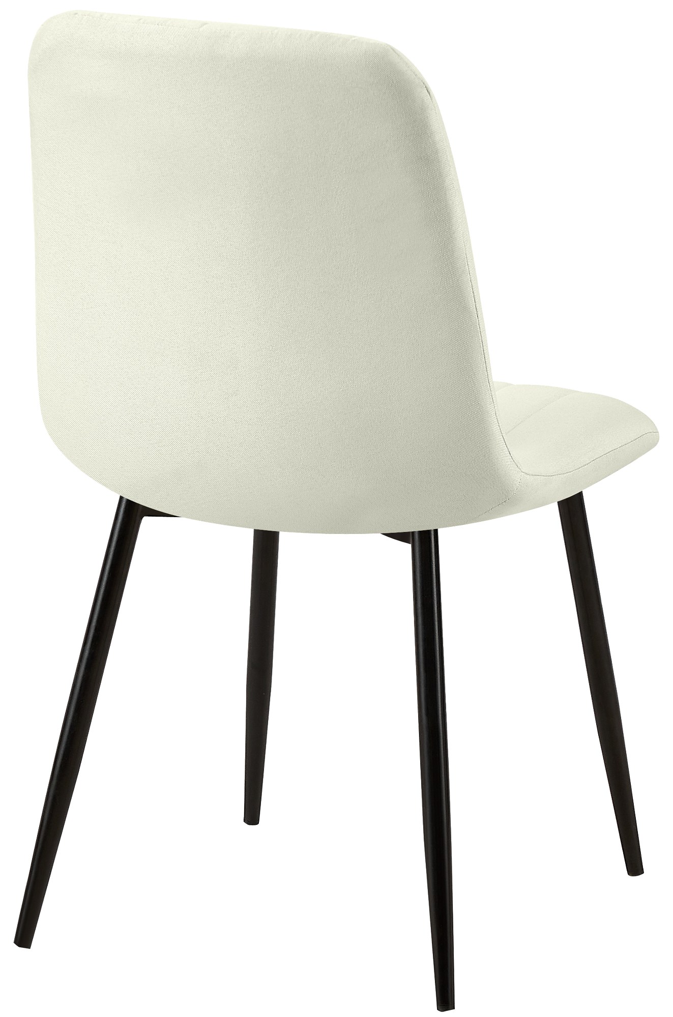 Lot de 4 Chaises de salle à manger Dijon avec Piètement en métal noir