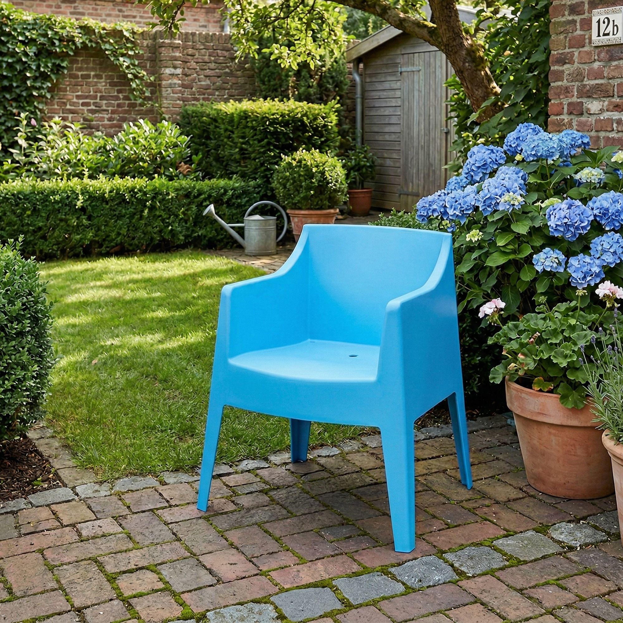 Ensemble de 4 chaises de jardin Bartal