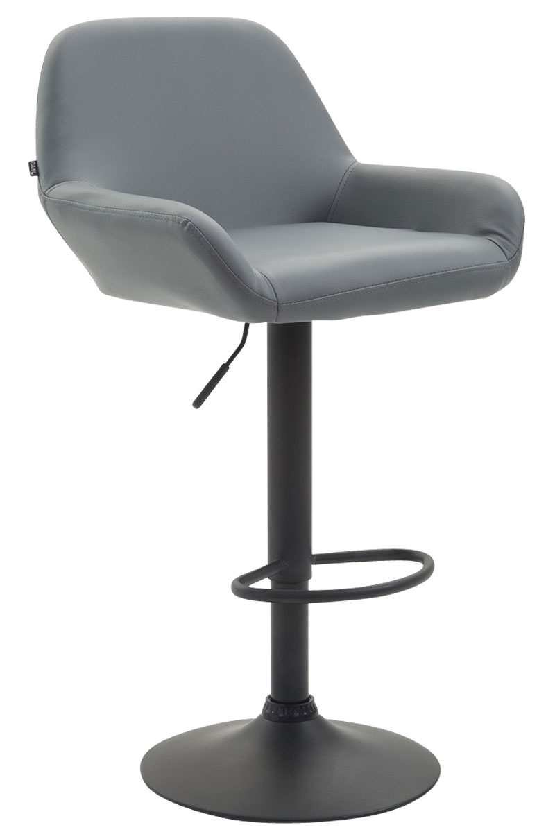Tabouret de bar Braga similicuir avec pied en métal