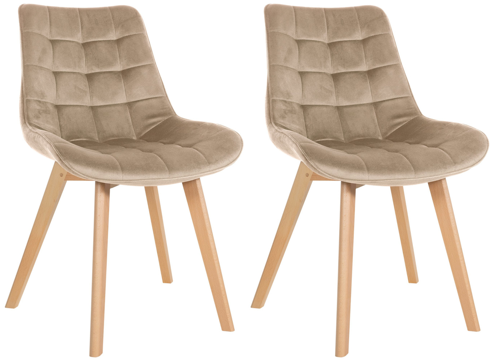 Lot de 2 chaises Brook velours
