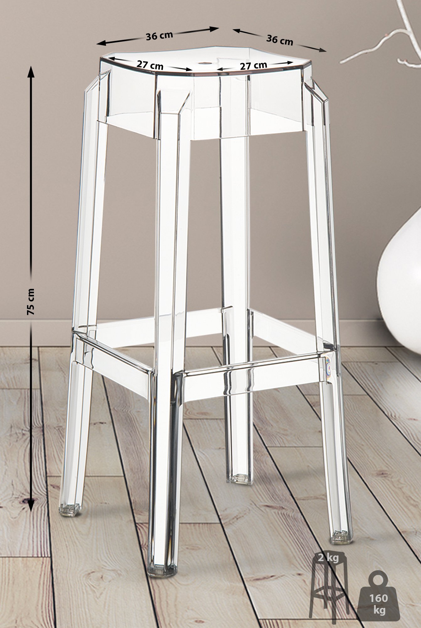 Lot de 2 tabourets de bar Fox