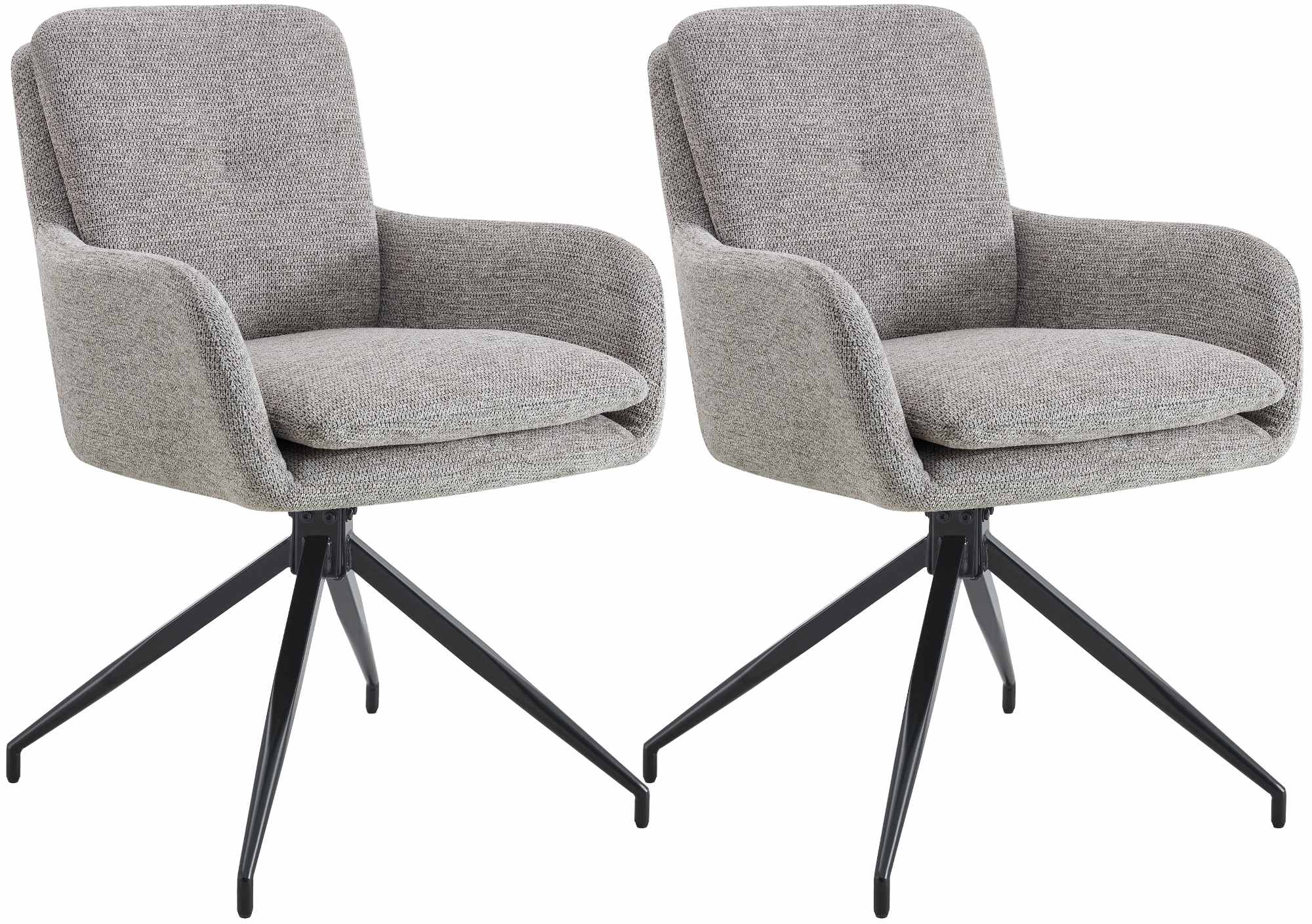 Lot de 2 chaises de salle à manger Pickett en tissu