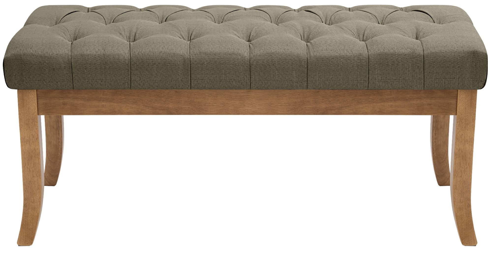 Banquette Ramses en tissu avec piètement en bois clair