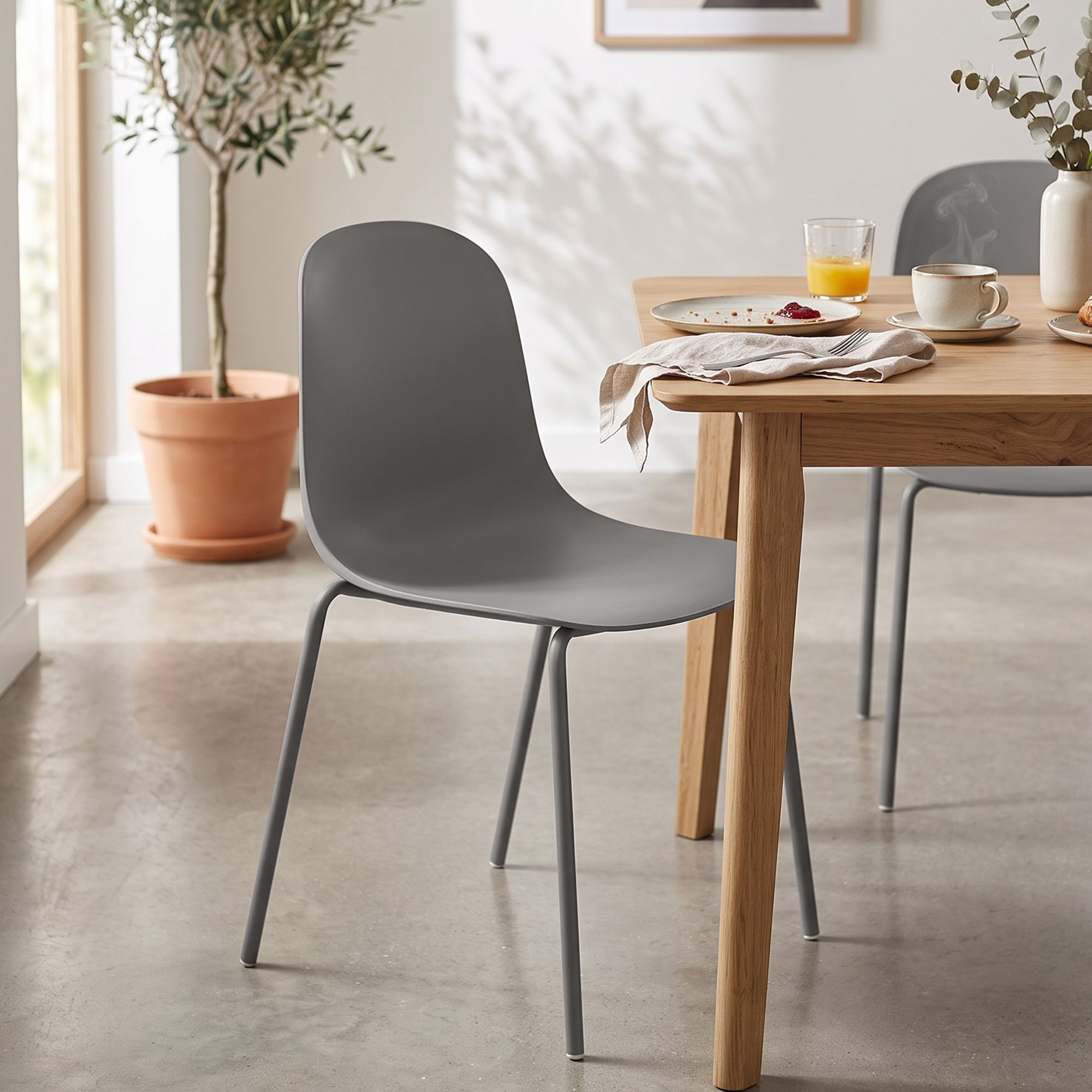 Lot de 2 chaises empilables Hardin