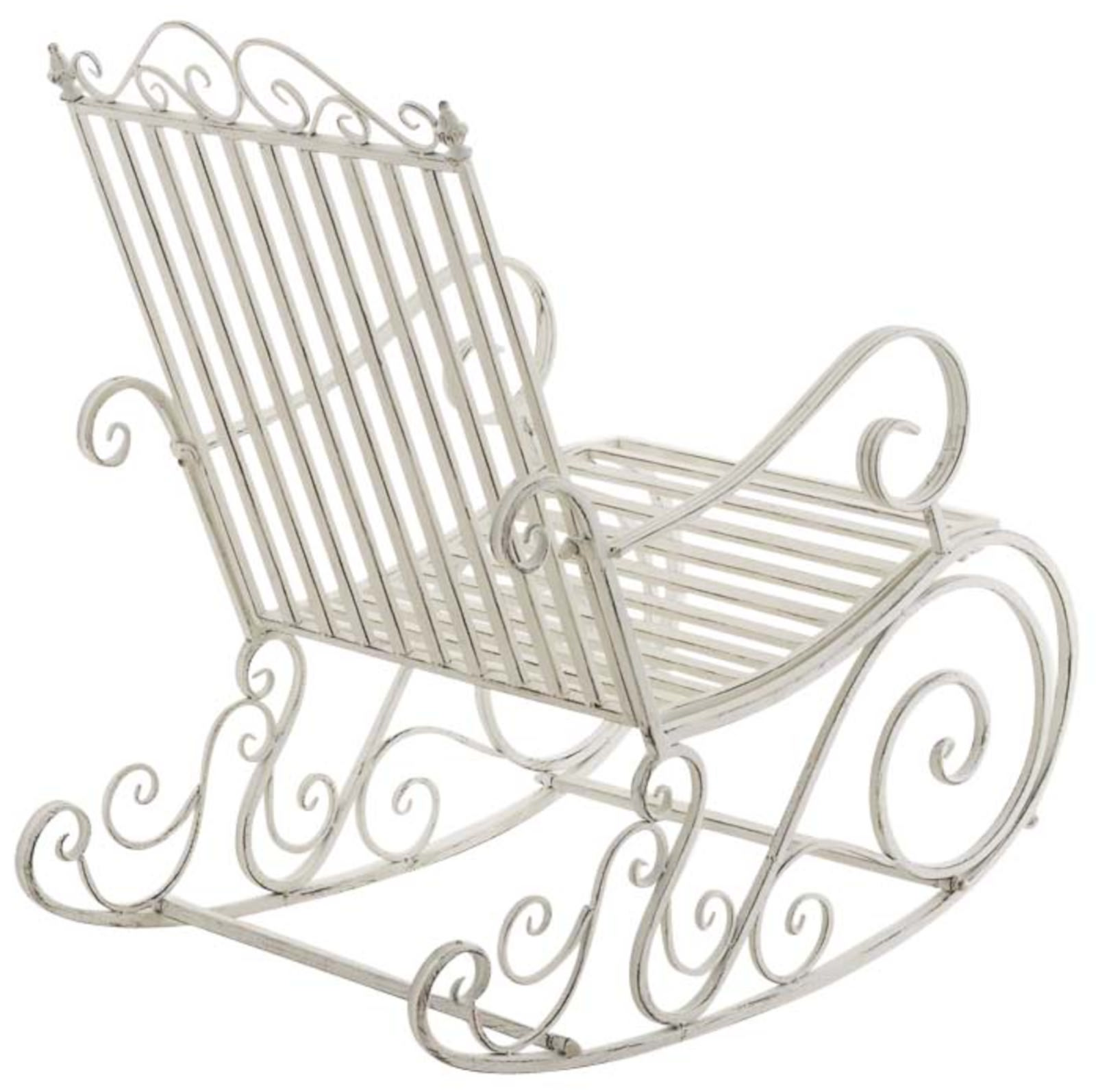 Lot de 2 Fauteuils à bascule d'extérieur Smilla en fer forgé