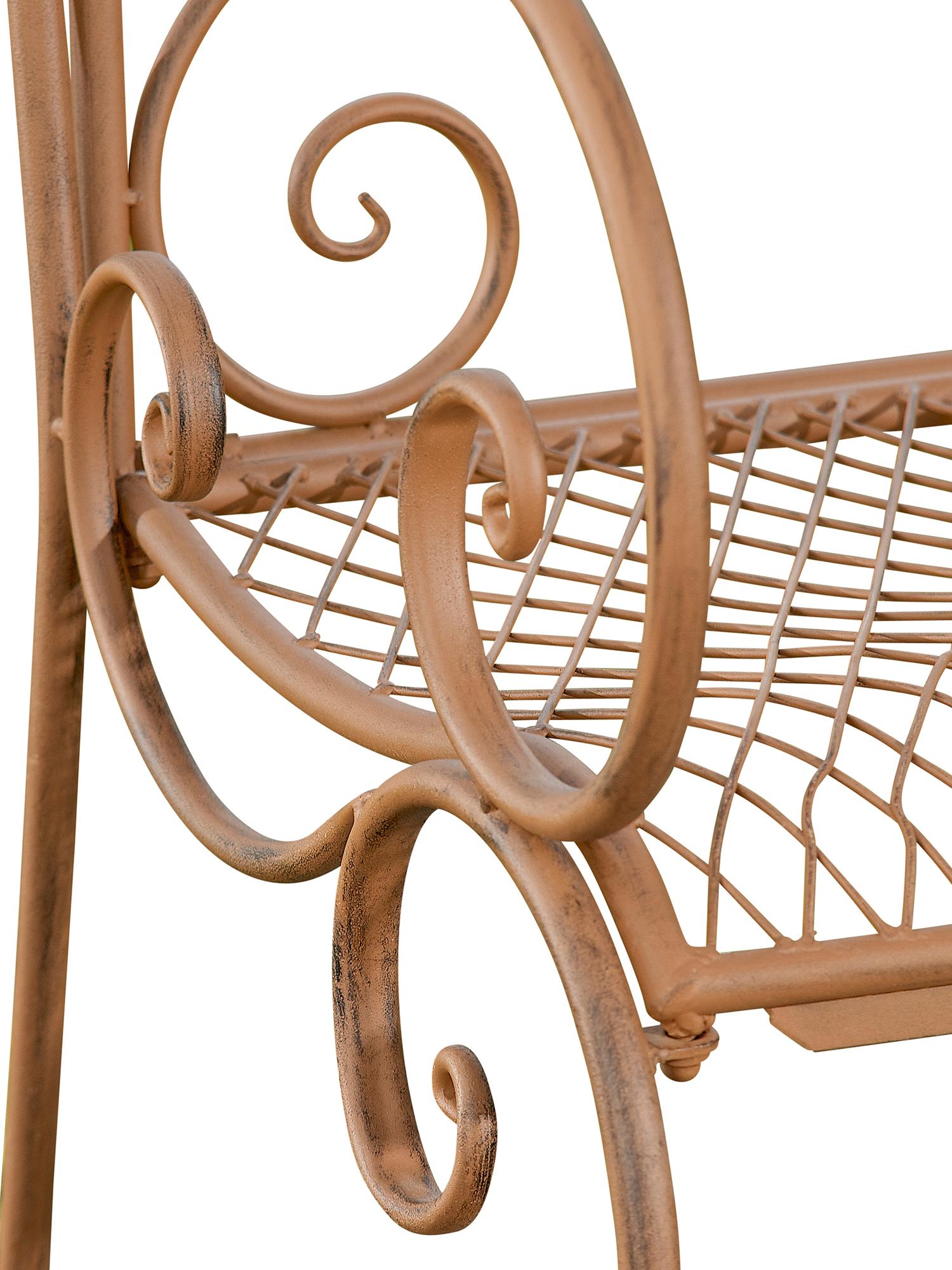 Banc de jardin au style antique Tara en fer forgé