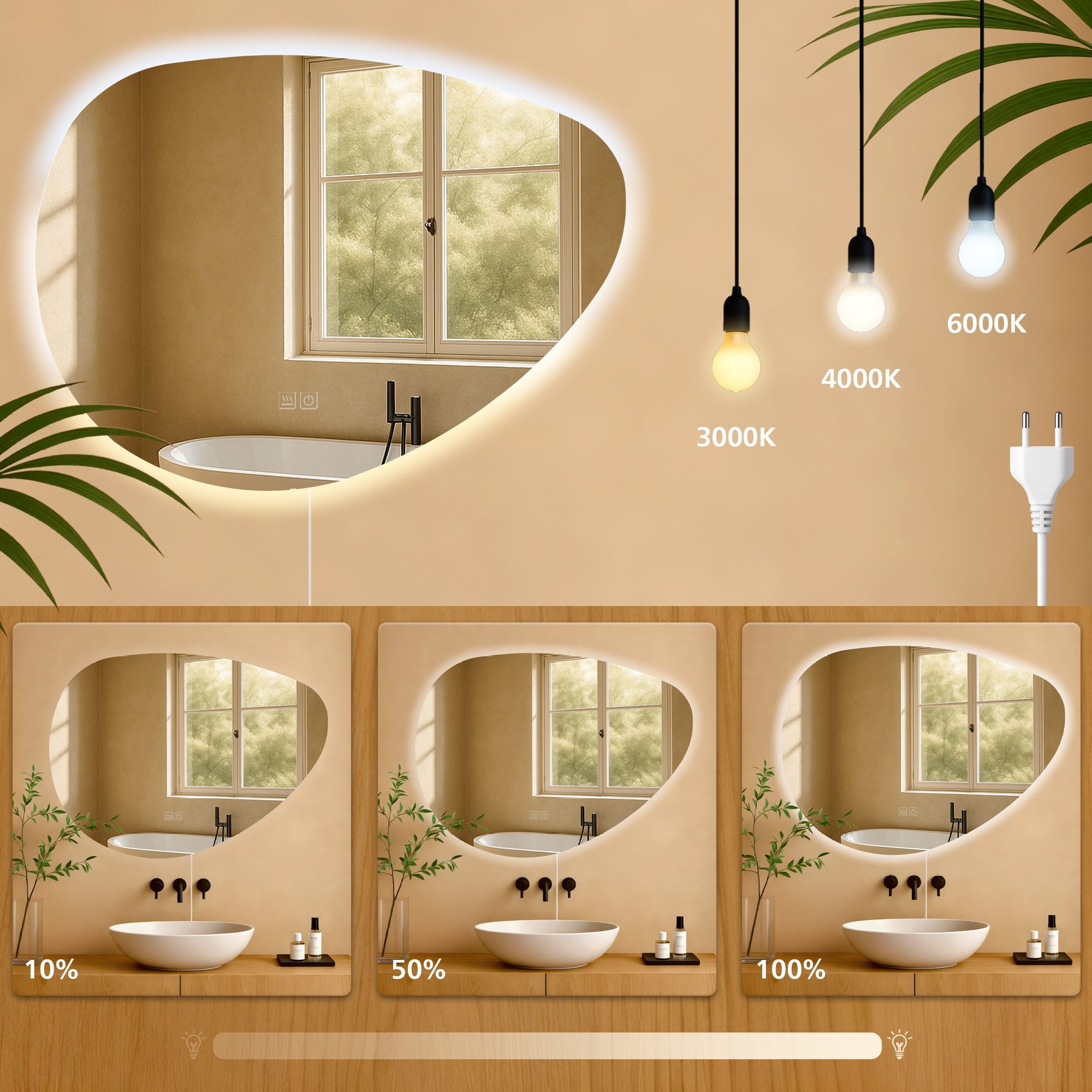 Miroir de salle de bain Almafie