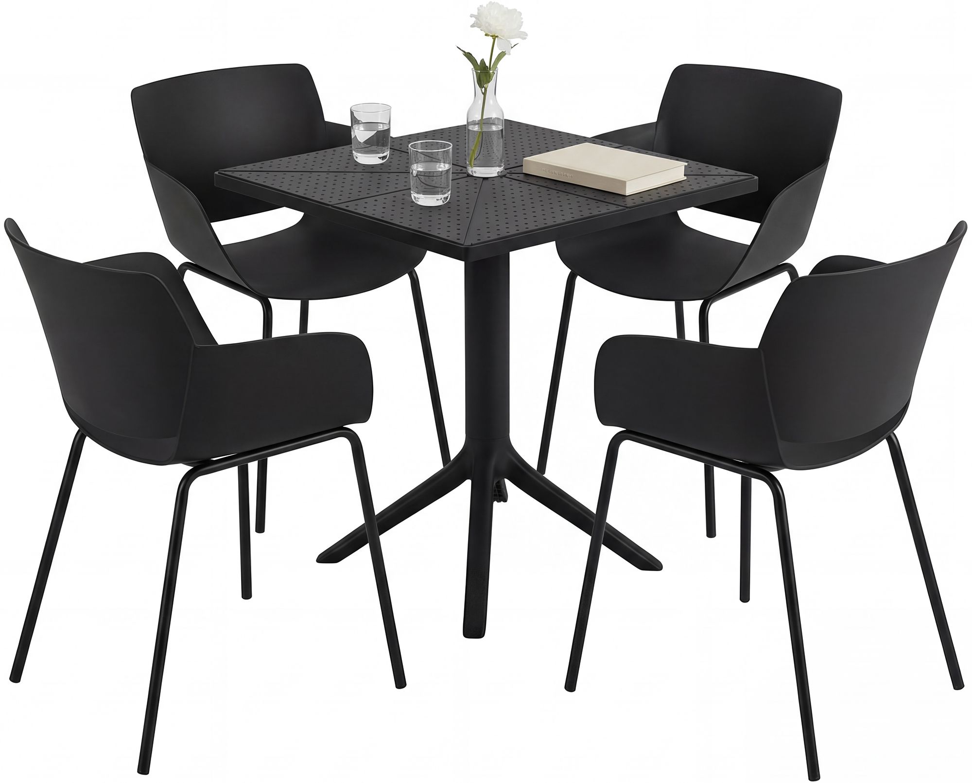 Salon de jardin Norva avec 4 chaises