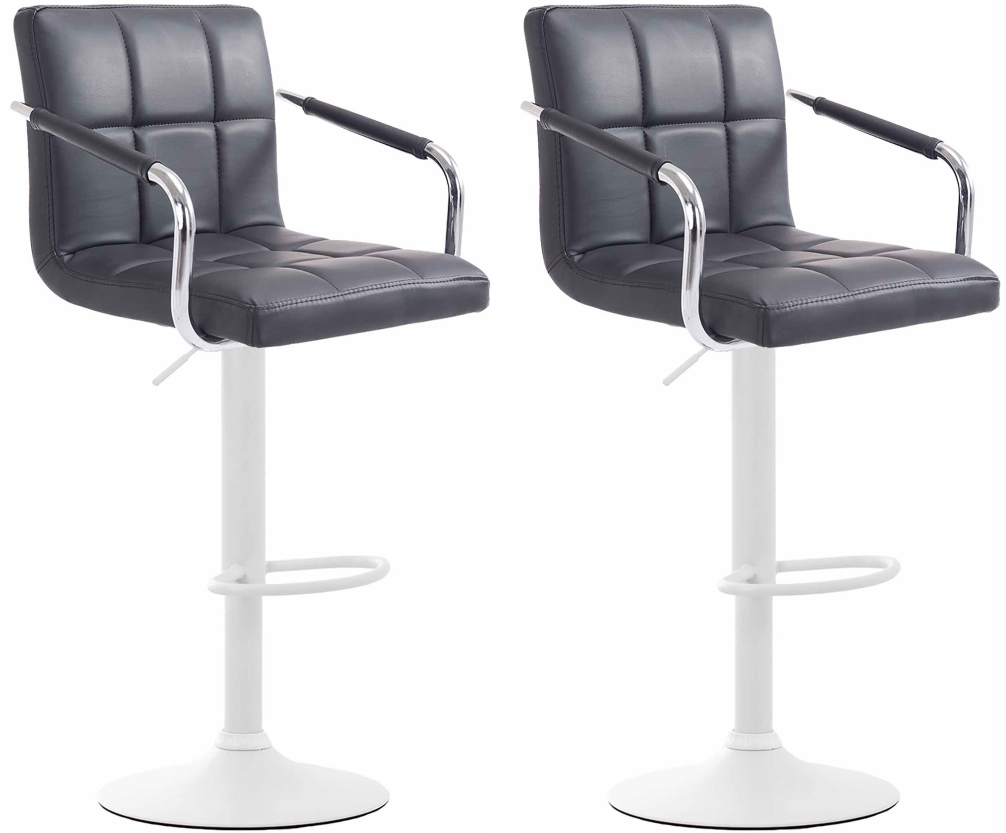Lot de 2 Tabourets de Bar Lucy  V2 en Similicuir