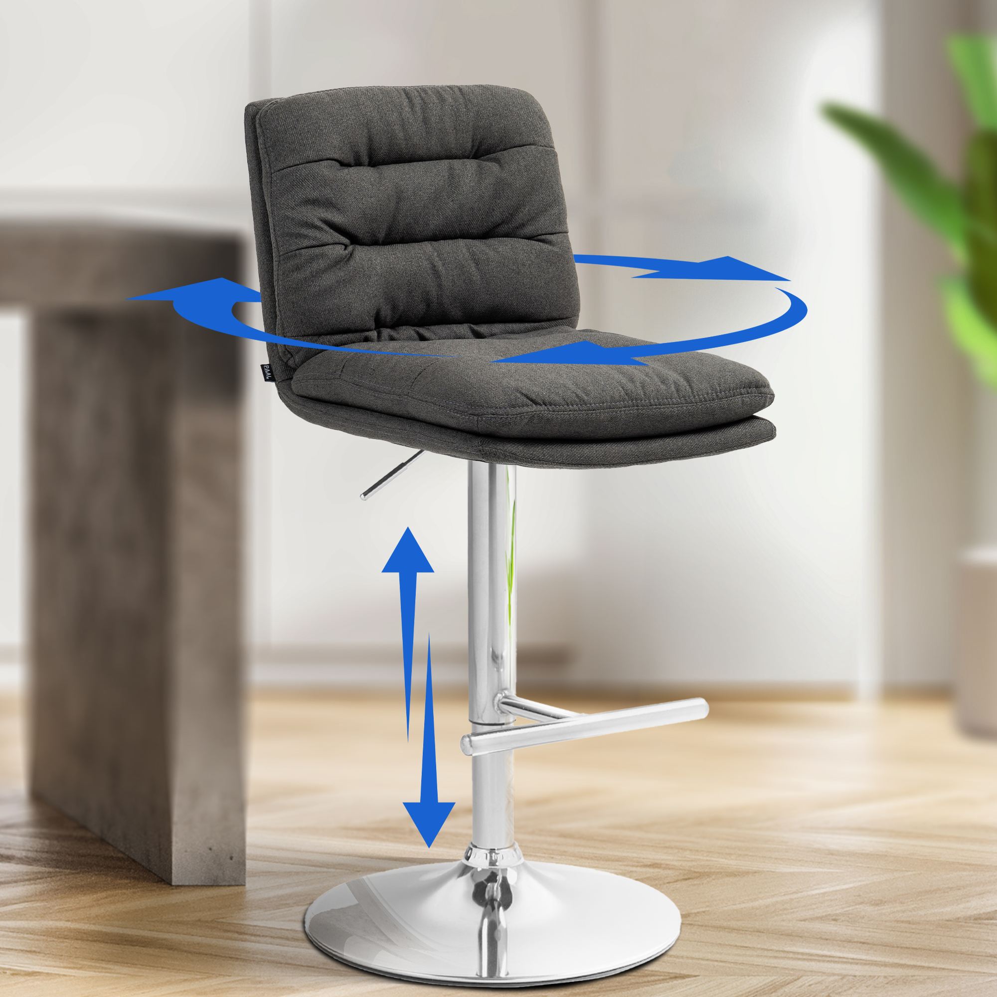Tabouret de bar Damar Tissu