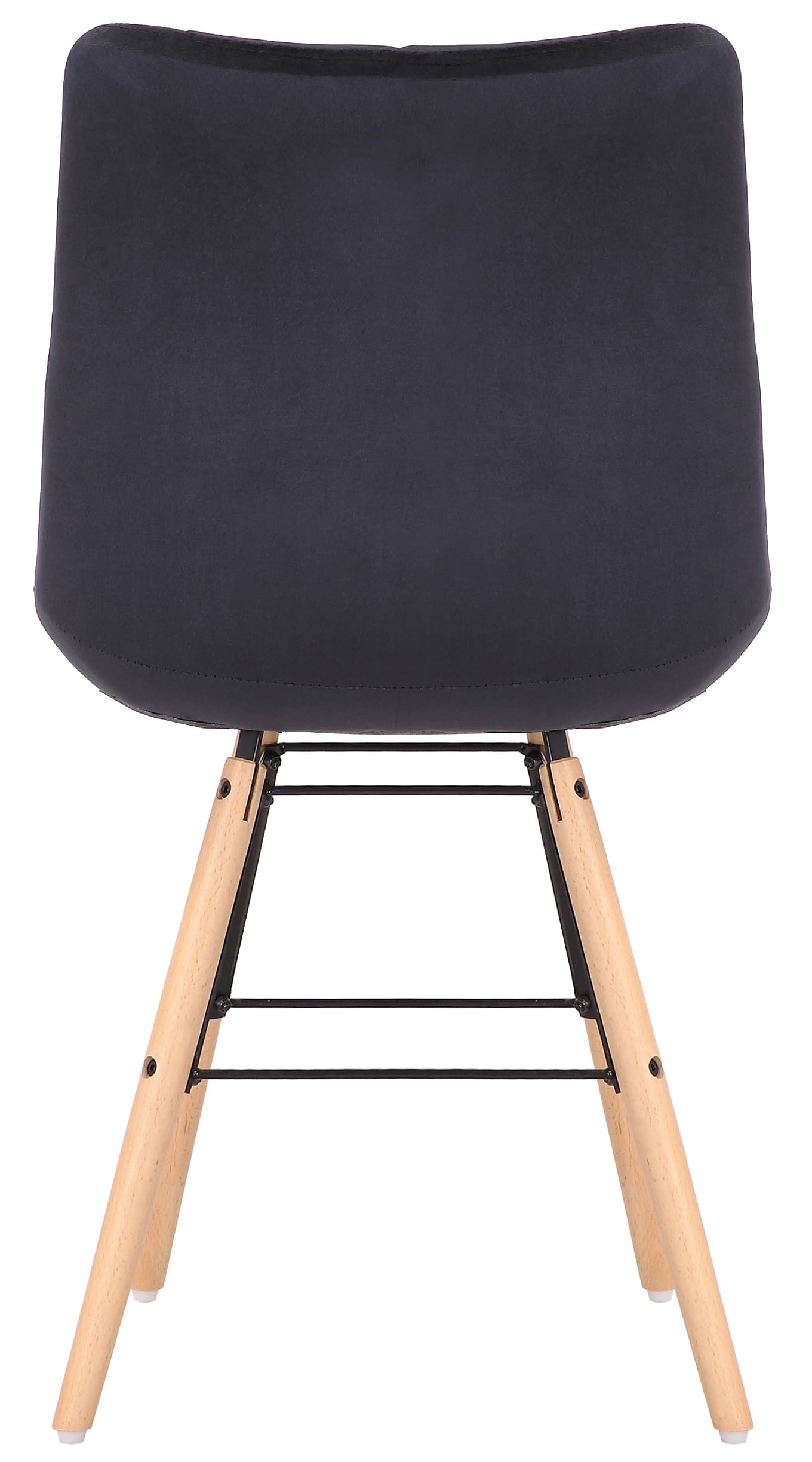 Chaise de salle à manger Leni en velours avec pieds en Bois