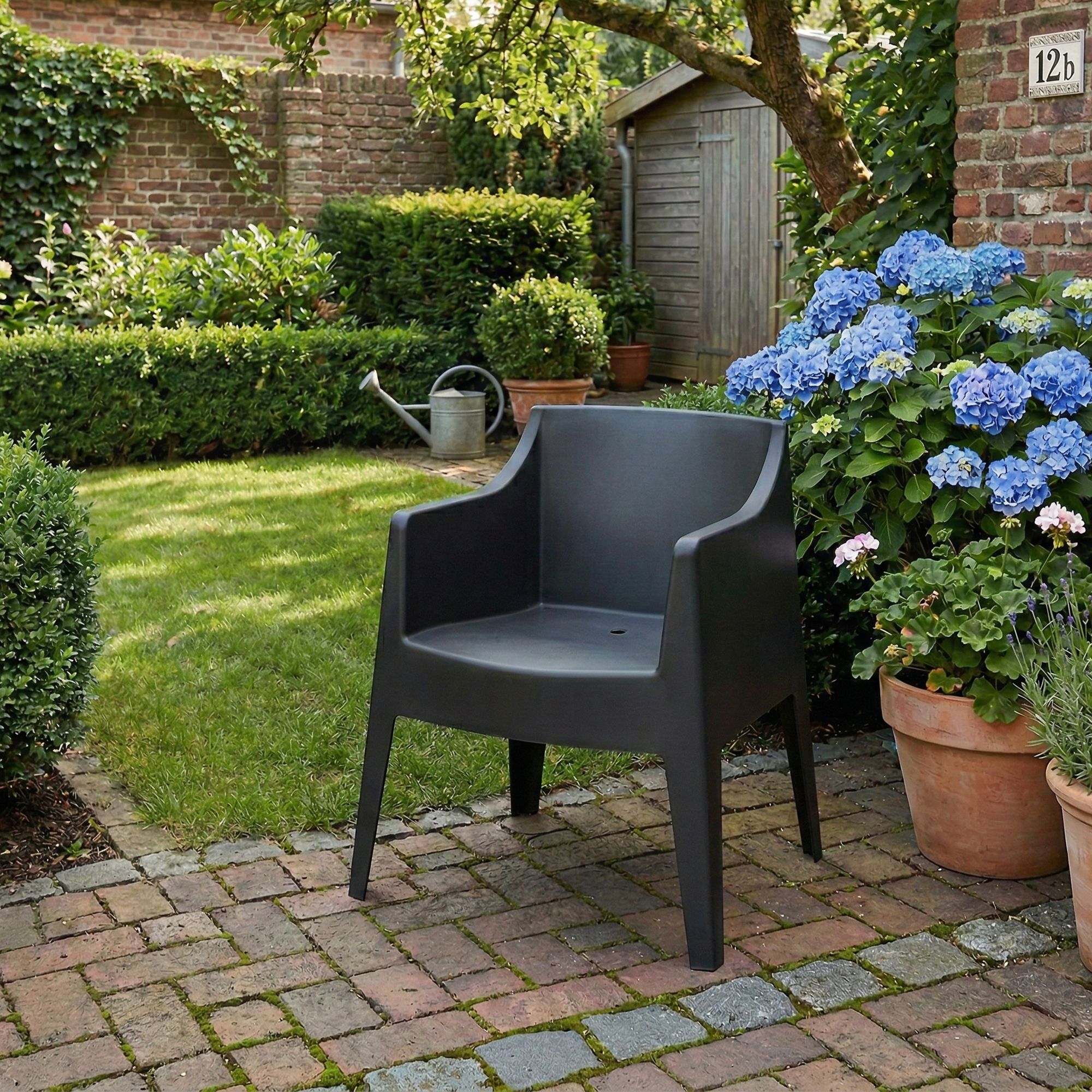 Ensemble de 4 chaises de jardin Bartal