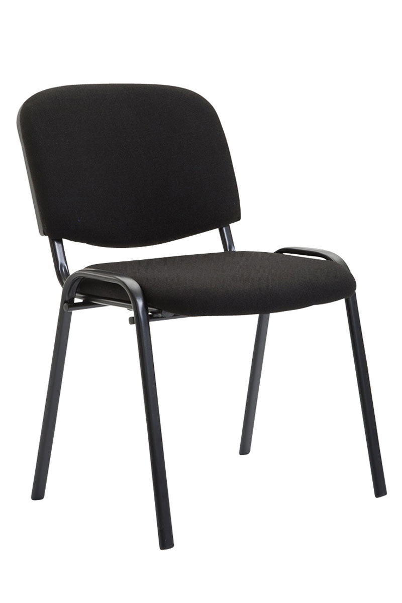 Lot de 6 chaises visiteur empilables Ken en tissu