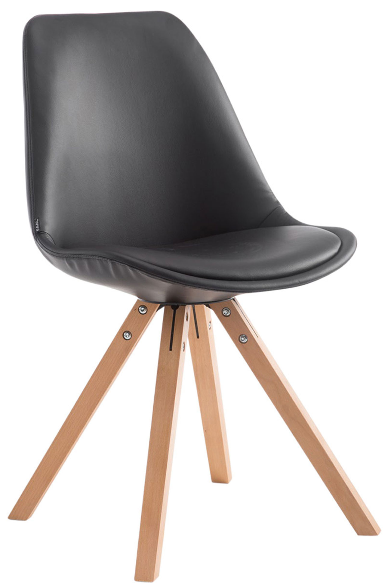 Chaise de visiteur Laval pieds carrés nature