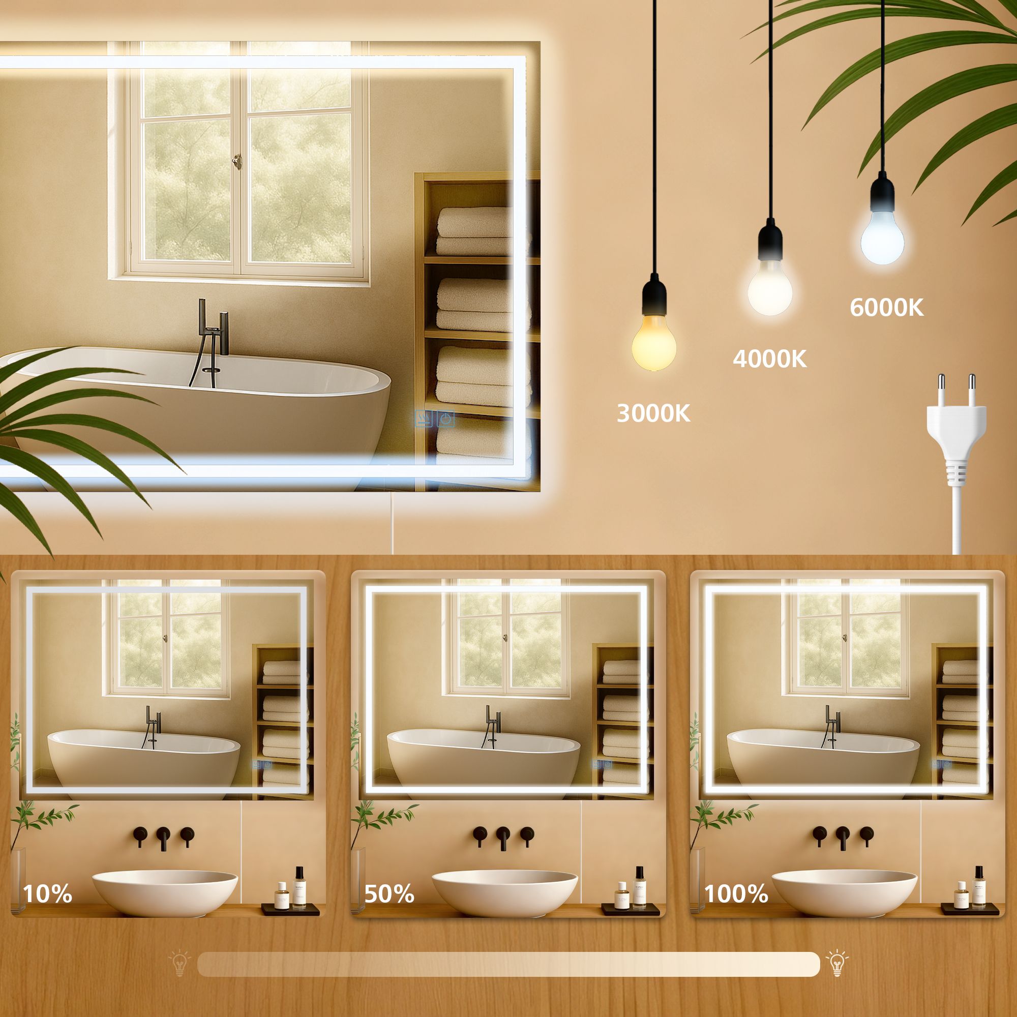 Miroir de salle de bain Jaffrey