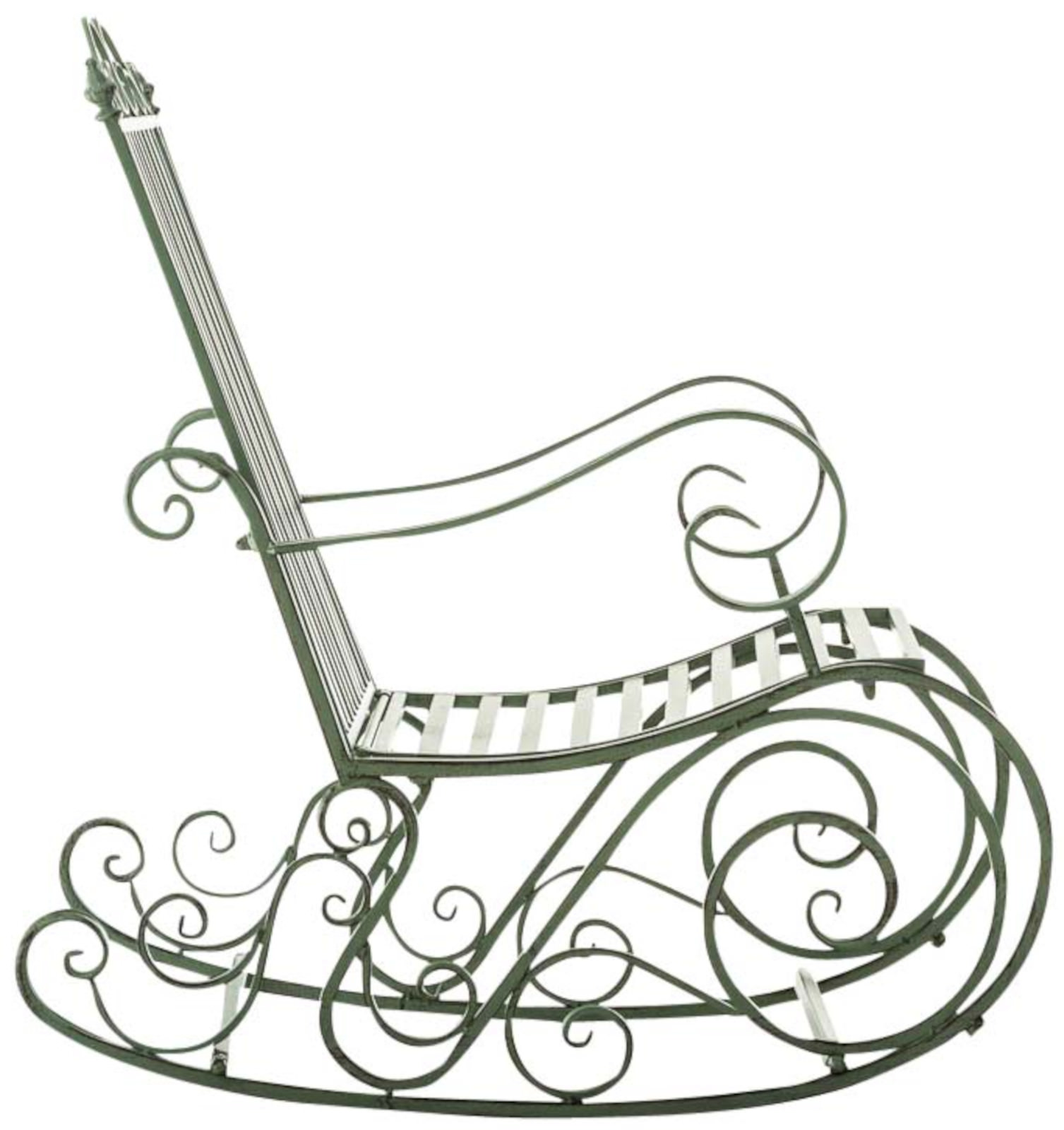 Lot de 2 Fauteuils à bascule d'extérieur Smilla en fer forgé