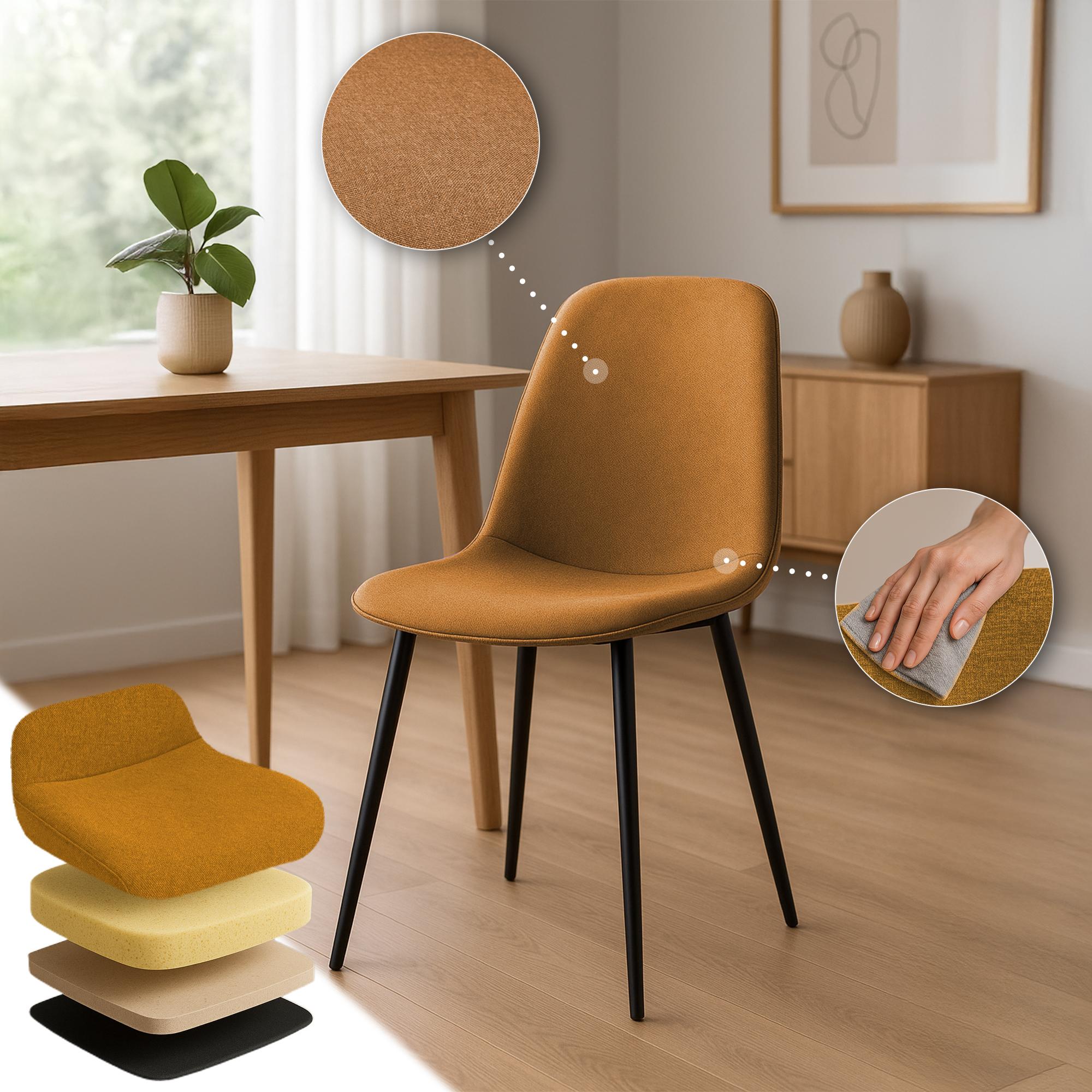 Ensemble de 4 chaises de salle à manger Maryam
