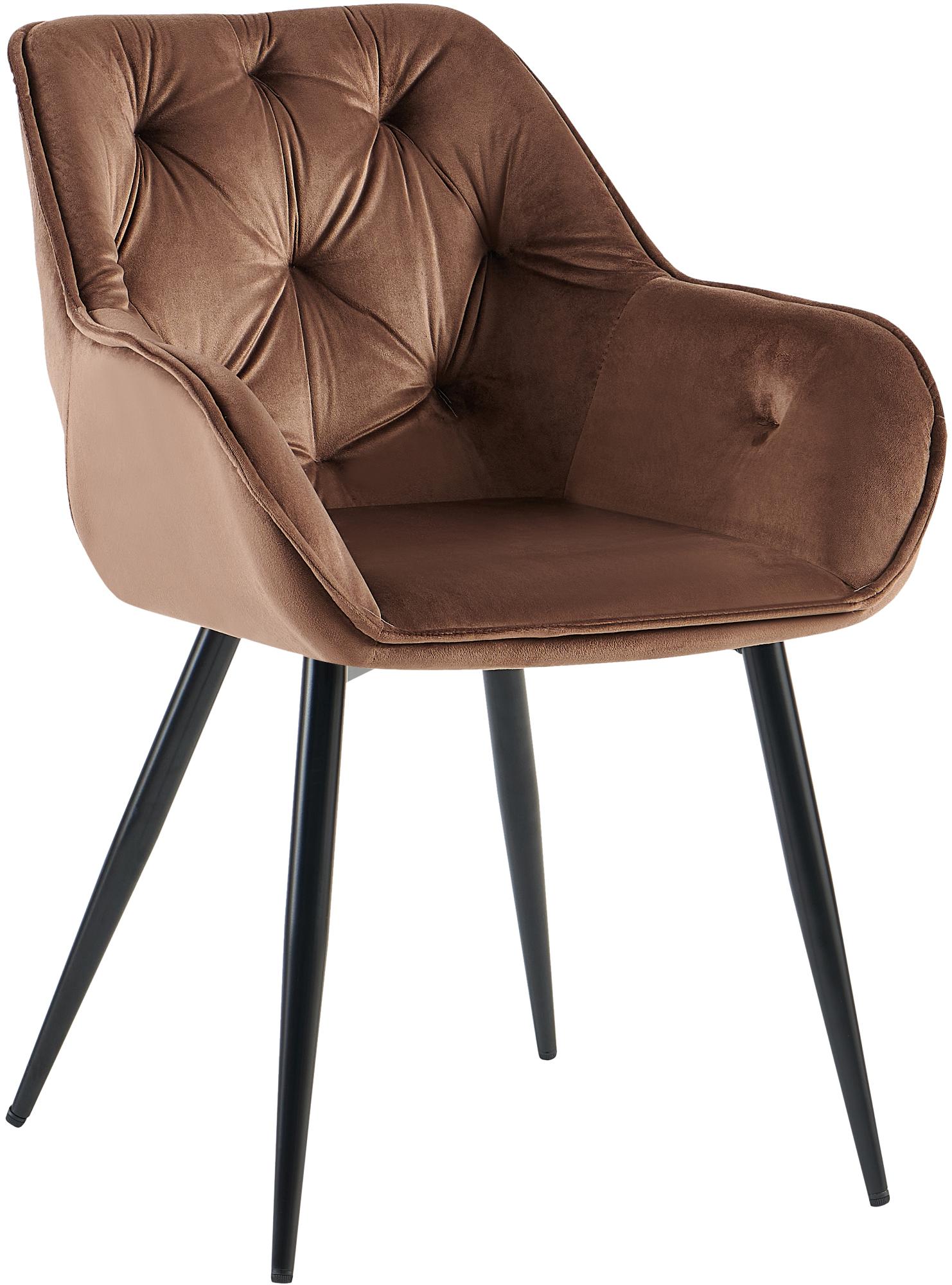 Chaise de salle à manger Cassis revêtement en velours