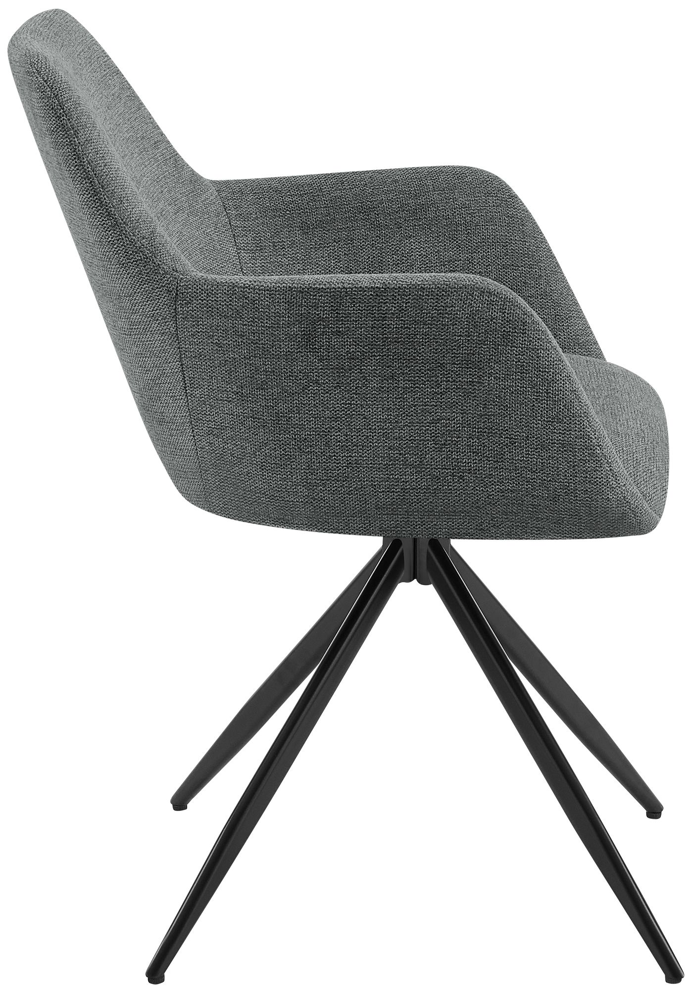 Lot de 2 chaises de salle a manger Olema en tissu