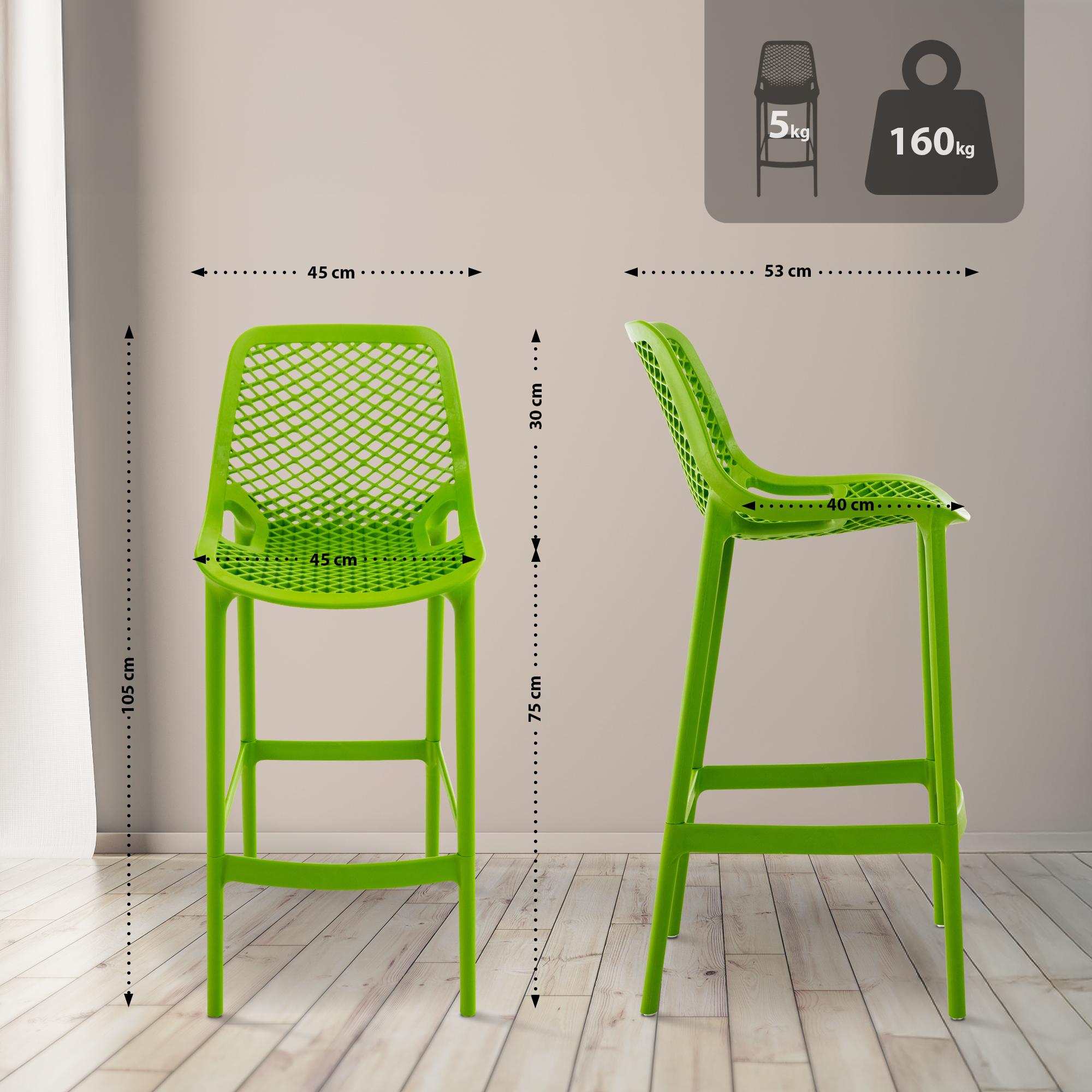 Lot de 2 tabourets de bar extérieurs Air