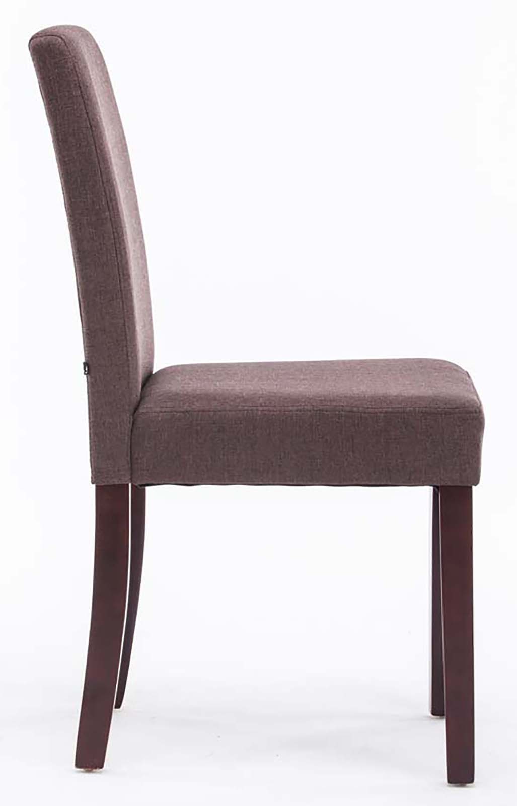 Lot de 4 Chaises de salle à manger Ina Tissu avec pieds en Bois