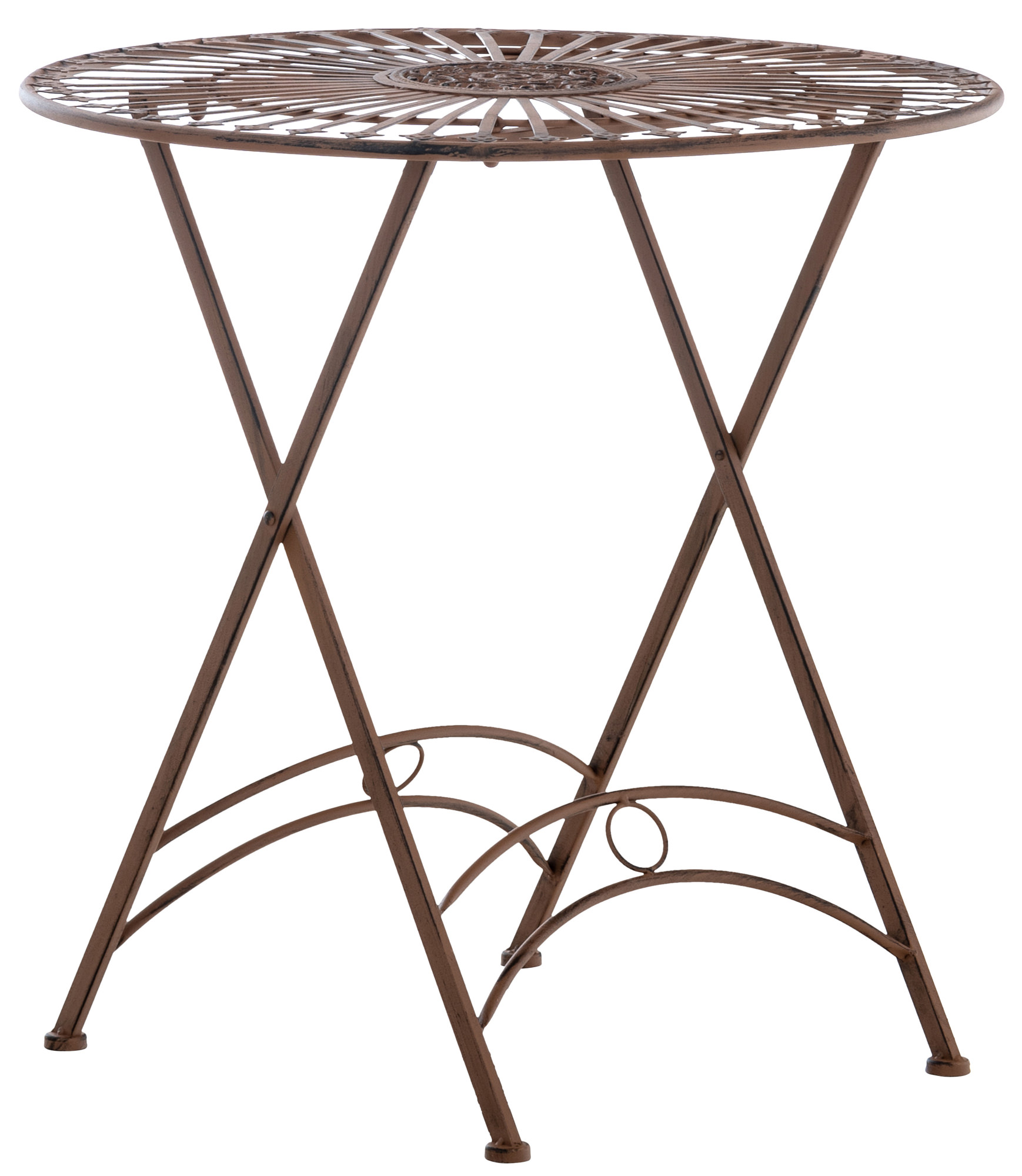 Table d'extérieur Tegal en Fer avec pieds croisés