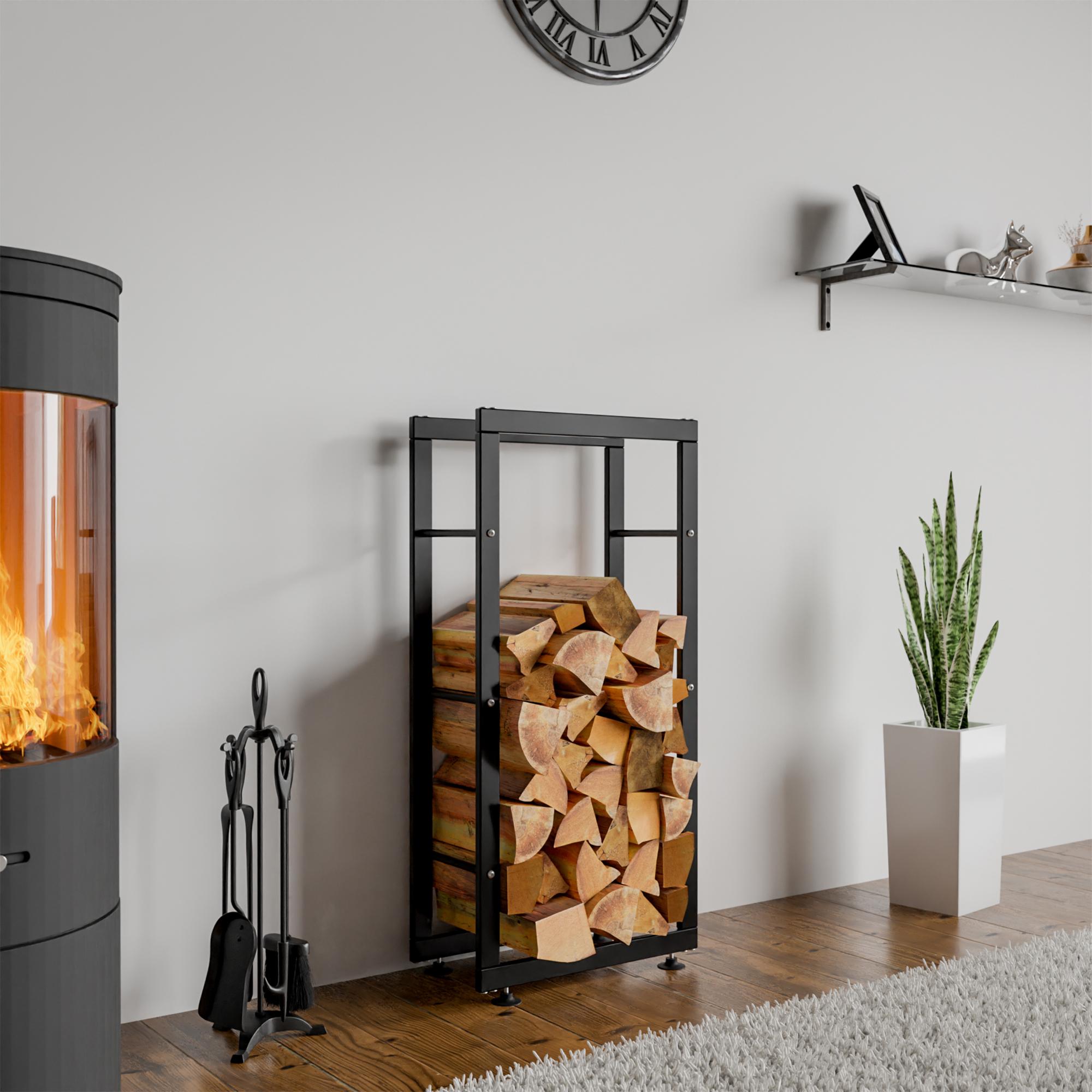 Porte-bûches pour bois de cheminée Keri V2