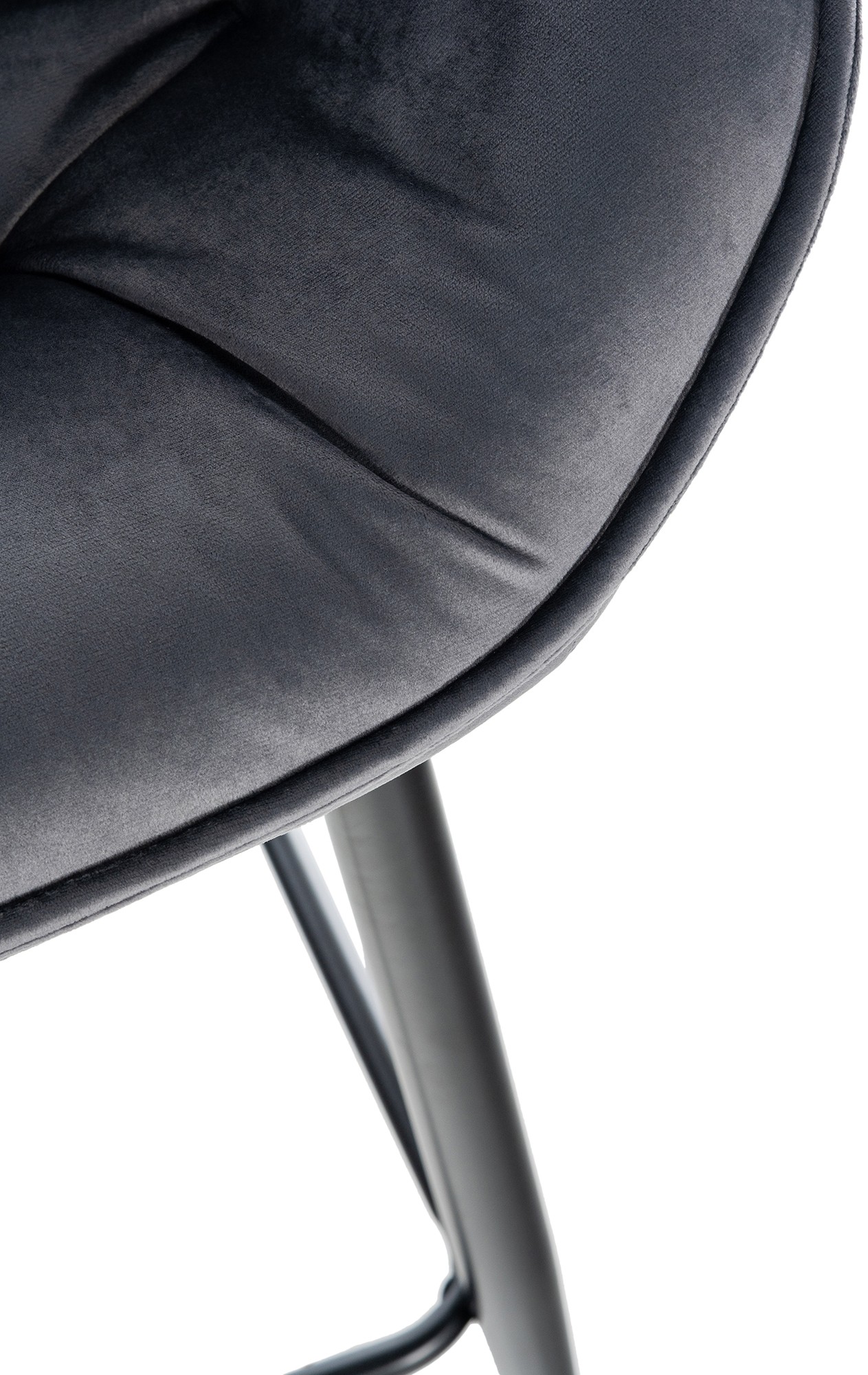 Lot de 2 tabourets de bar Gibson velours hauteur d'assise 76 cm