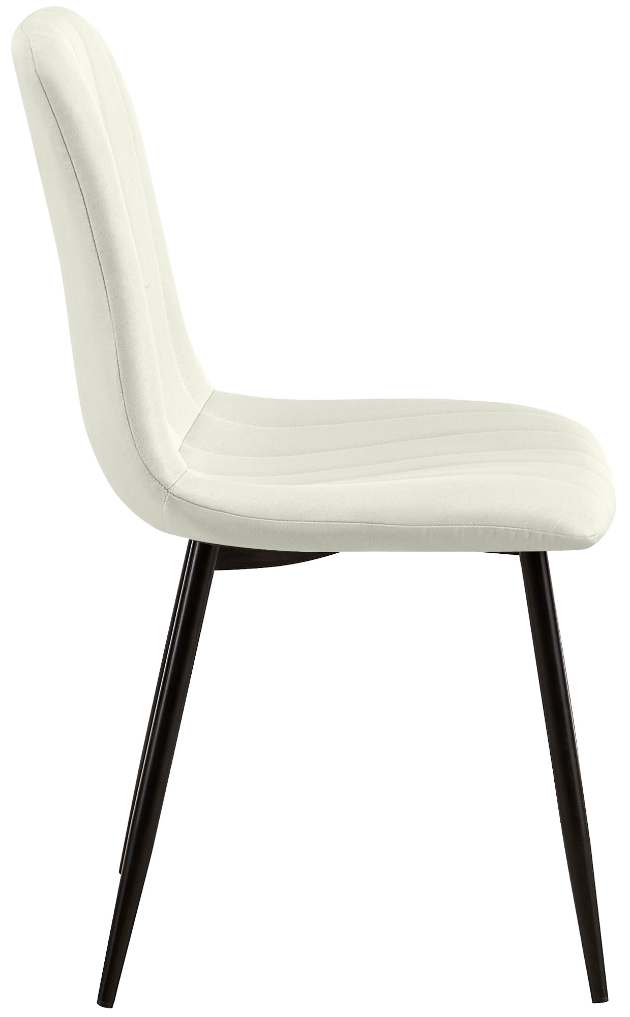 Lot de 4 Chaises de salle à manger Dijon avec Piètement en métal noir