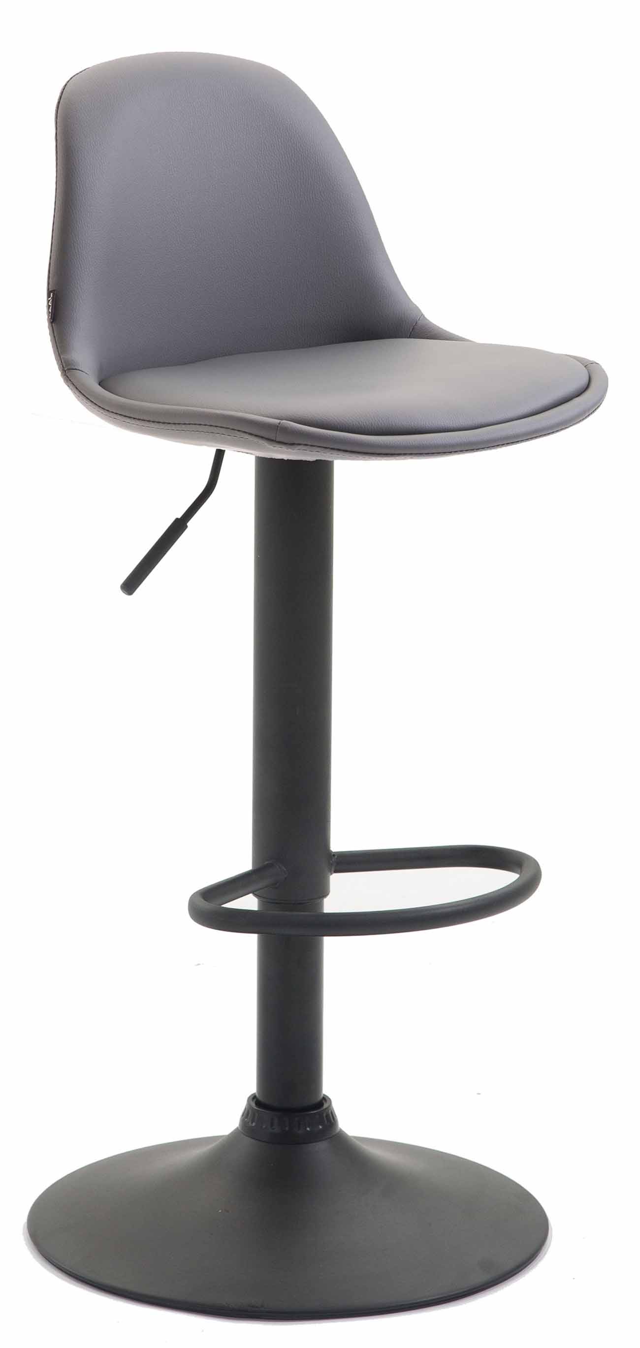 Tabouret de bar  Kiel assise et dossier rembourrés similicuir