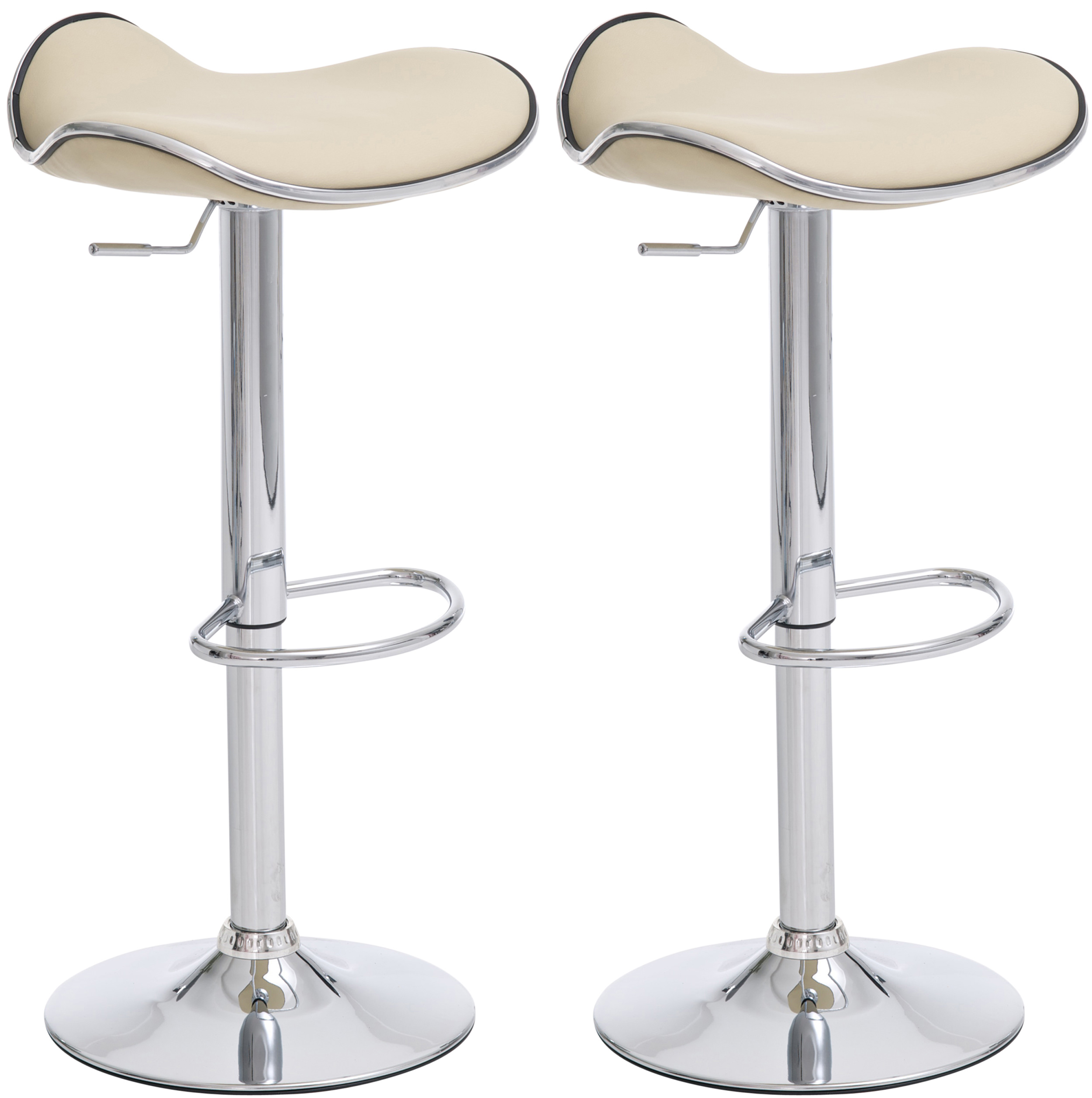 Lot de 2 Tabourets de bar Shanghai en Similicuir