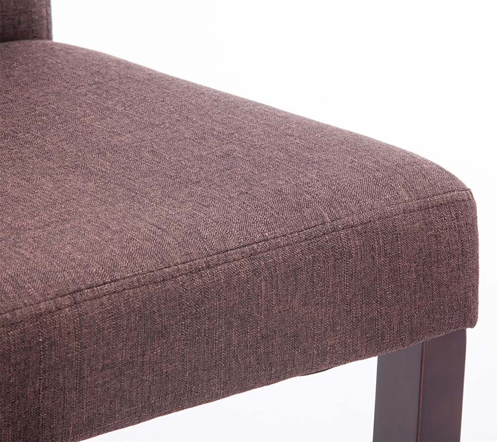 Lot de 6 Chaises de salle à manger Ina Tissu avec pieds en Bois
