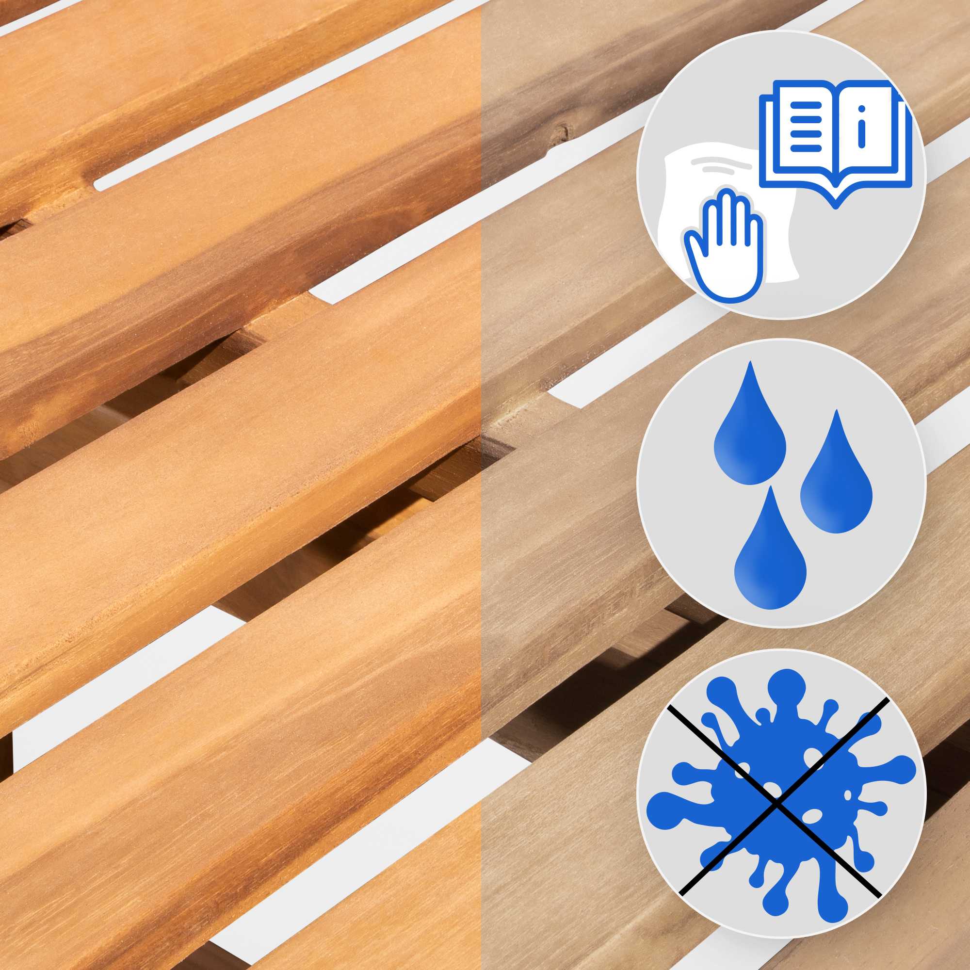 Banc de jardin en bois de teck Florida