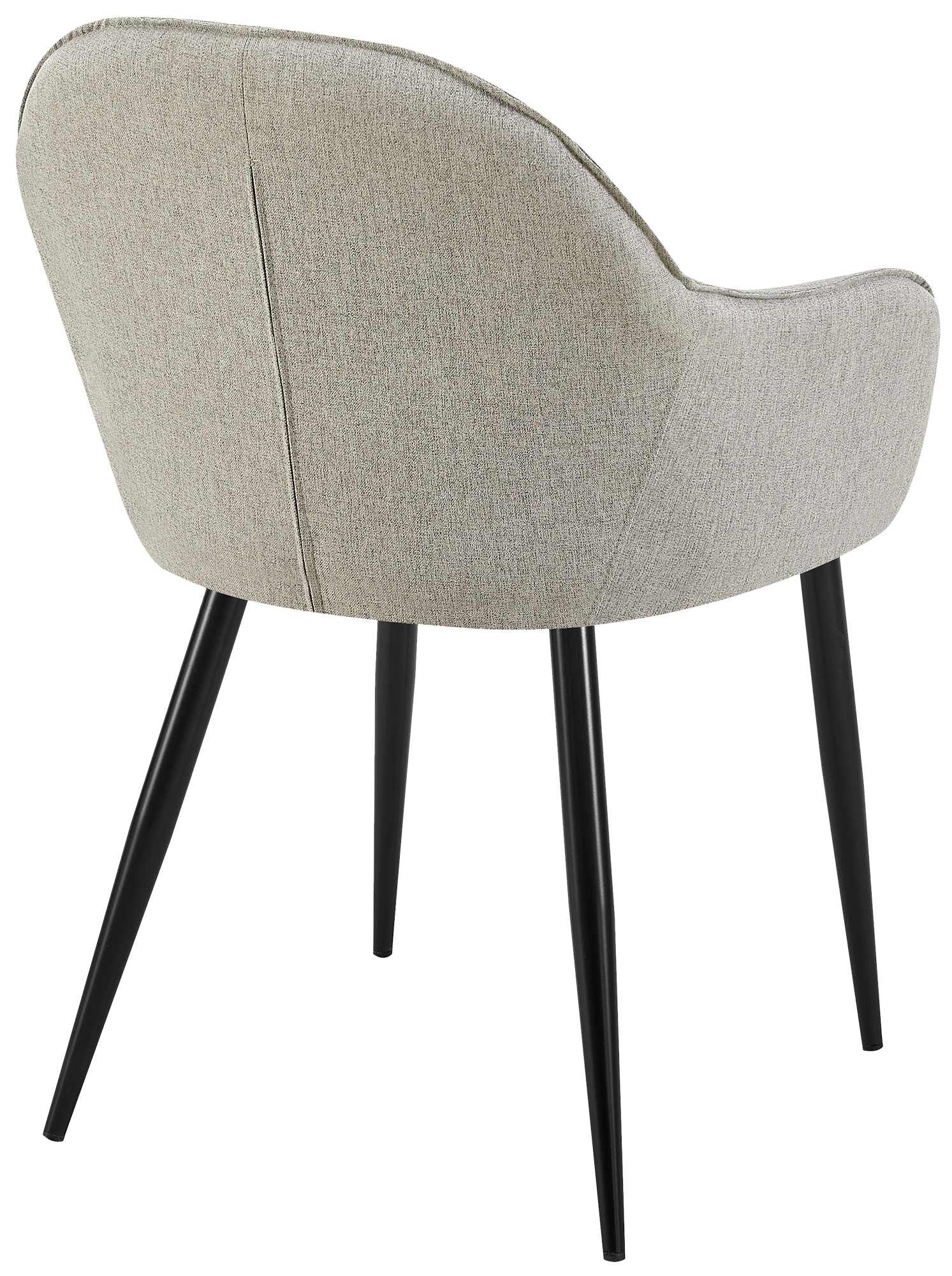 Chaise de salle à manger Boise en Tissu avec Piètement en Métal noir