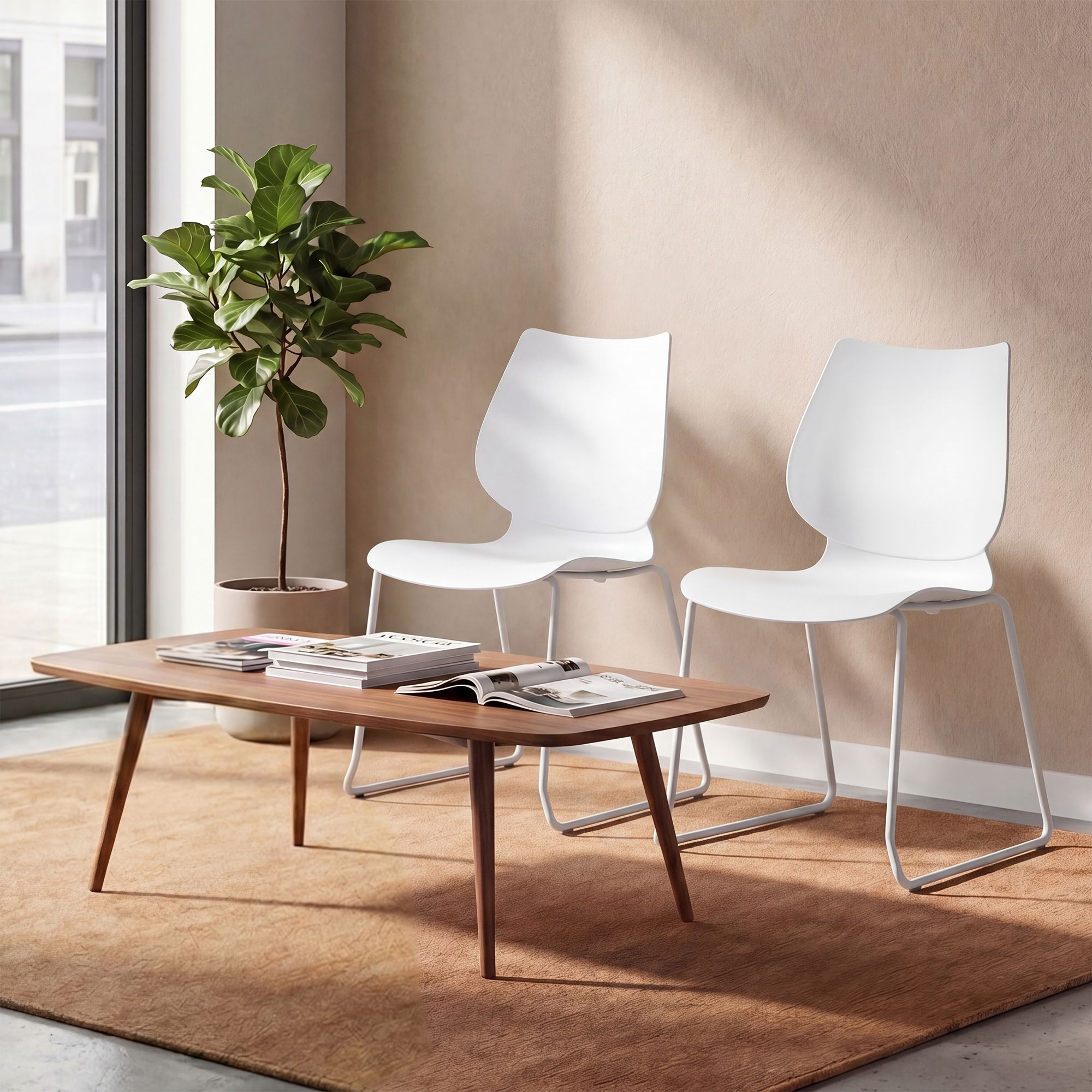 Lot de 4 chaises empilables Houma